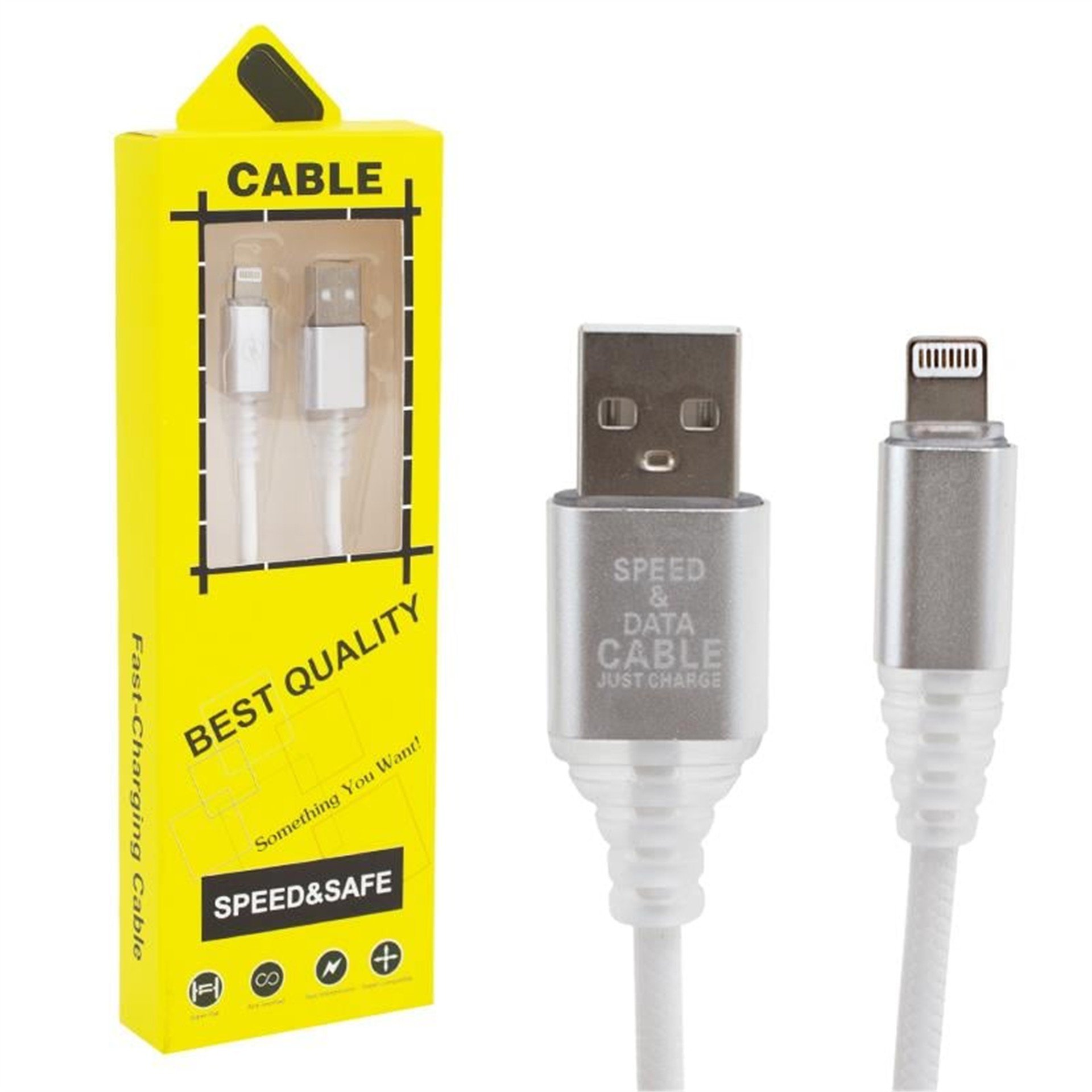 Powermaster Powermaster 3 Amper Lightning USB Şarj ve Data Kablosu - Data-Şarj Kabloları