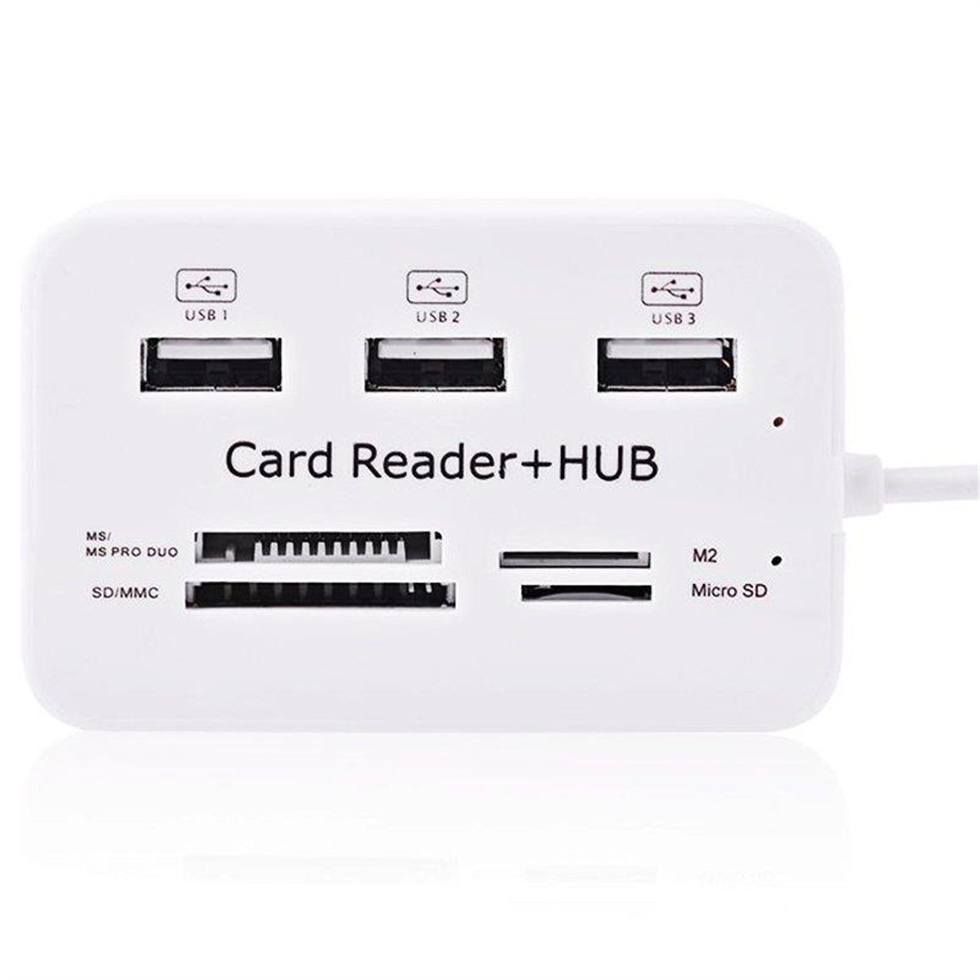 Powermaster Powermaster 3 Port 2.0 Usb Çoklayıcı Hub + 4 Slot Kart Okuyucu PM-6052 - Çevirici ve Dönüştürücü