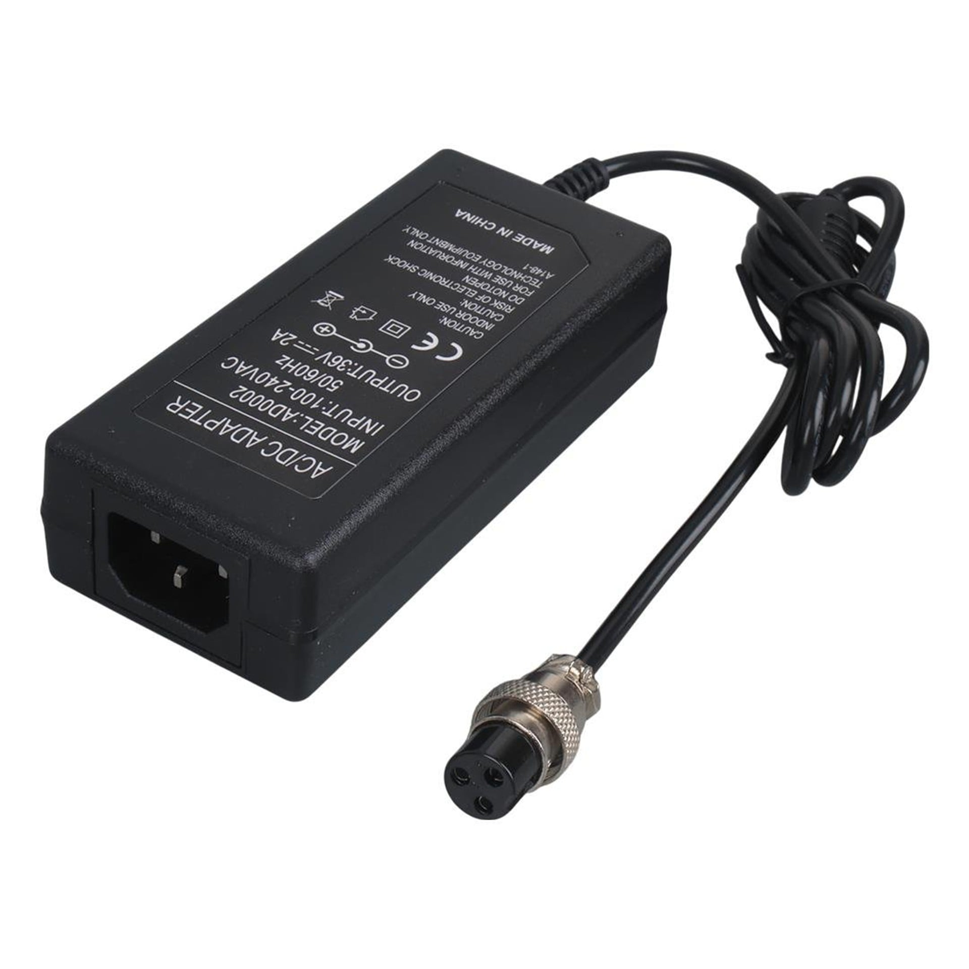 Powermaster Powermaster 36 Volt 2 Amper 3 Pin Scooter Şarj Adaptörü AD0002 - Elektrikli Bisiklet Şarj Cihazı