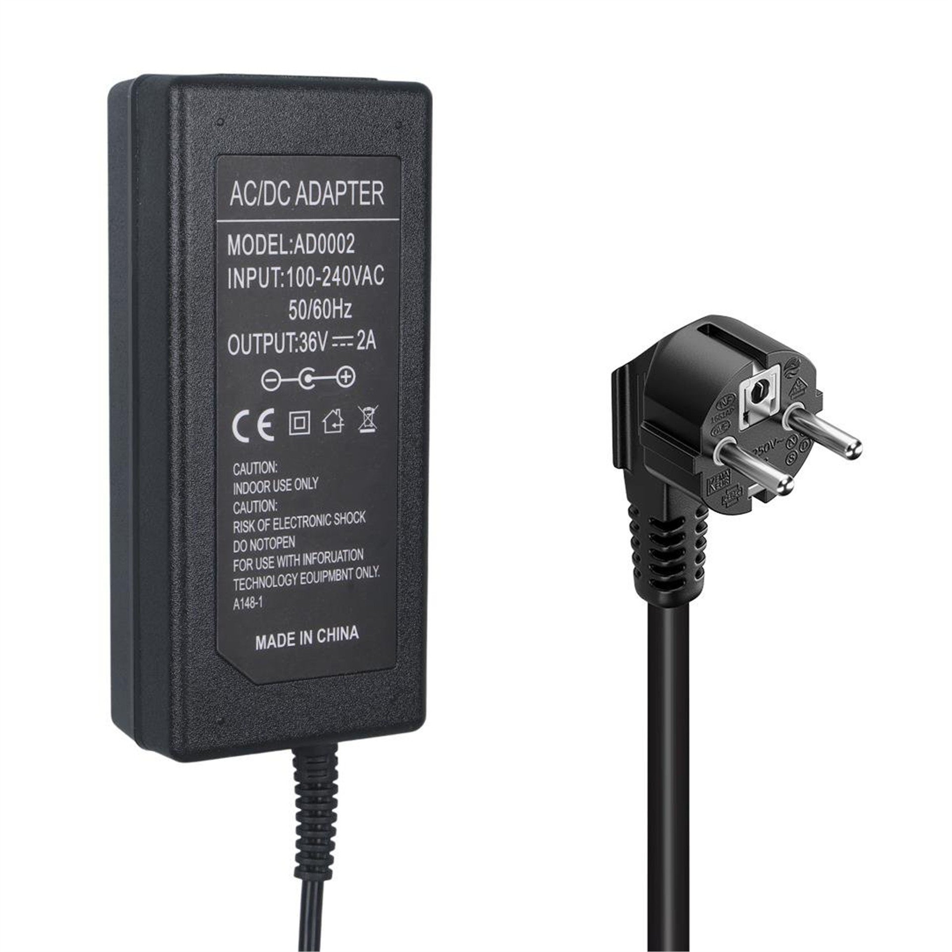 Powermaster Powermaster 36 Volt 2 Amper 3 Pin Scooter Şarj Adaptörü AD0002 - Elektrikli Bisiklet Şarj Cihazı