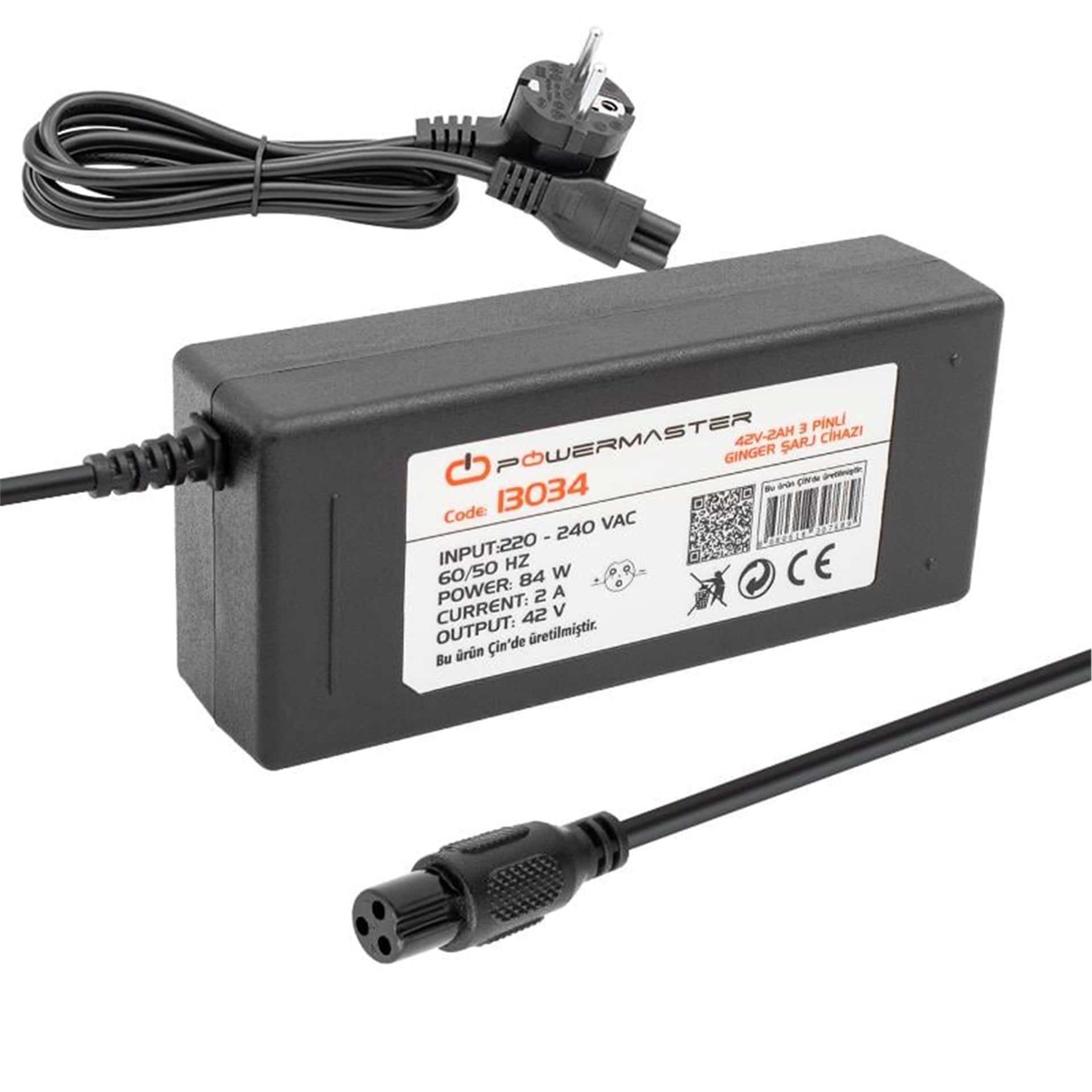 Powermaster Powermaster 42 Volt 2 Amper 3 Pin'li Ginger Şarj Cihazı - Adaptörler