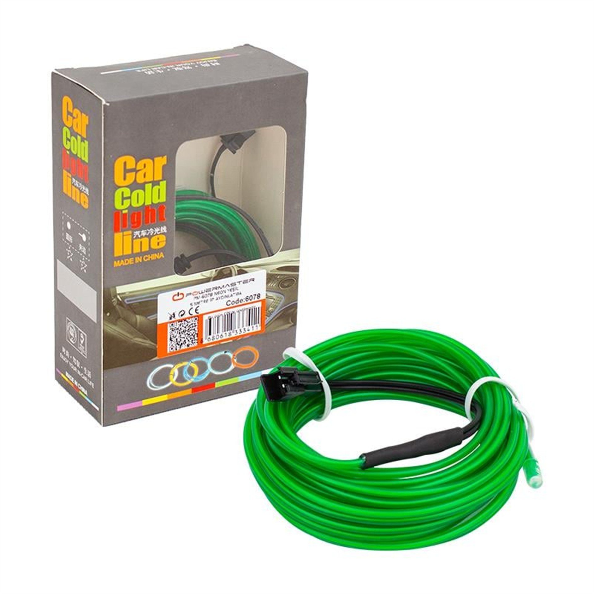 Powermaster Powermaster 5 Metre 5 Volt USB Adaptörlü Neon Yeşil İp Aydınlatma PM-6078 - Neon Şerit Led