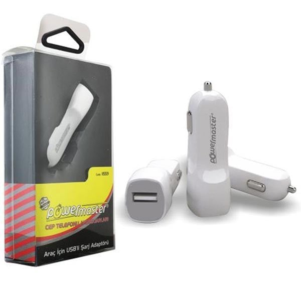 POWERMASTER 5 VOLT 1 AMPER USB ÇAKMAK ARAÇ ŞARJI