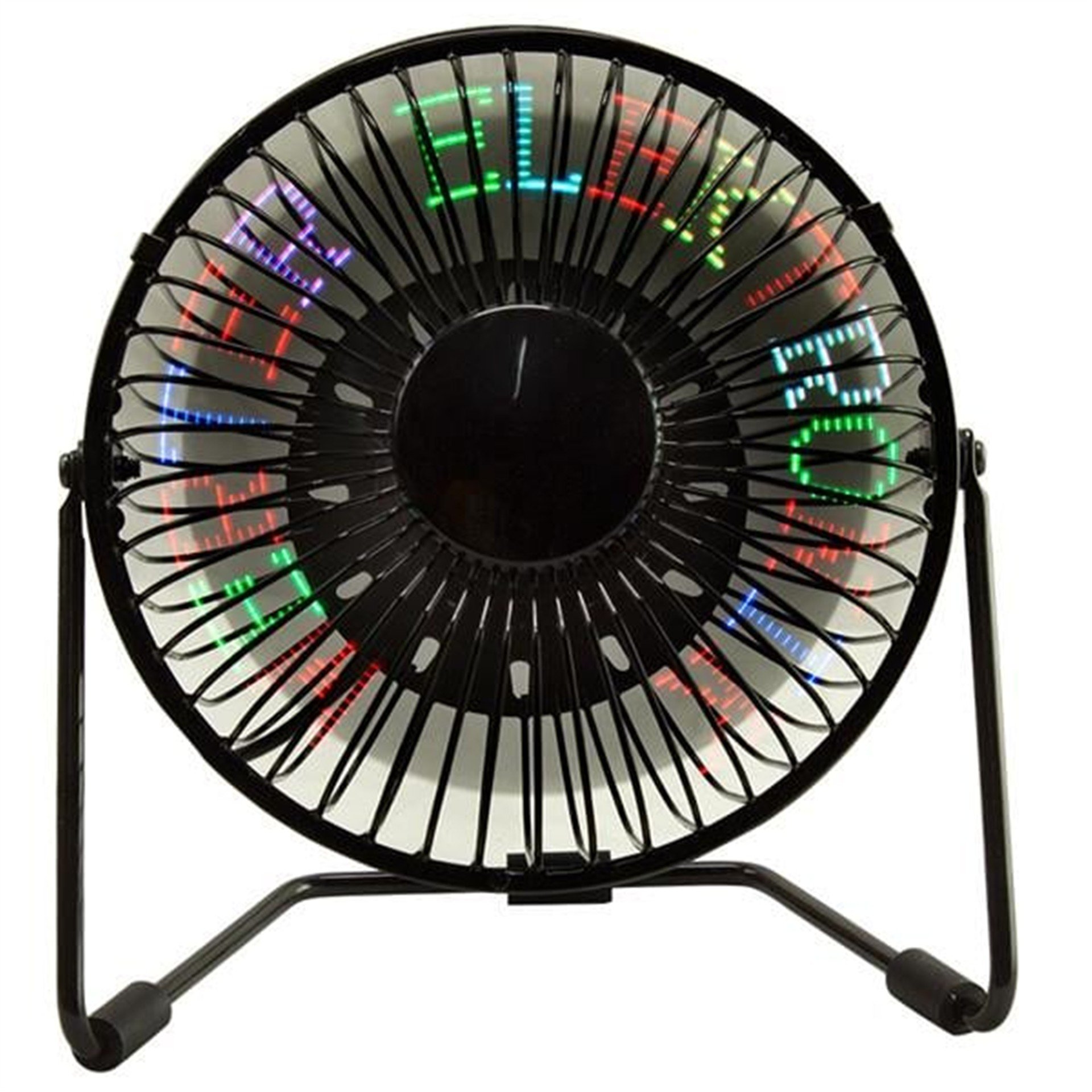 Powermaster Powermaster 6'' Led'li Rgb Yazı Programlanabilir Masaüstü Usb Fan - Vantilatörler
