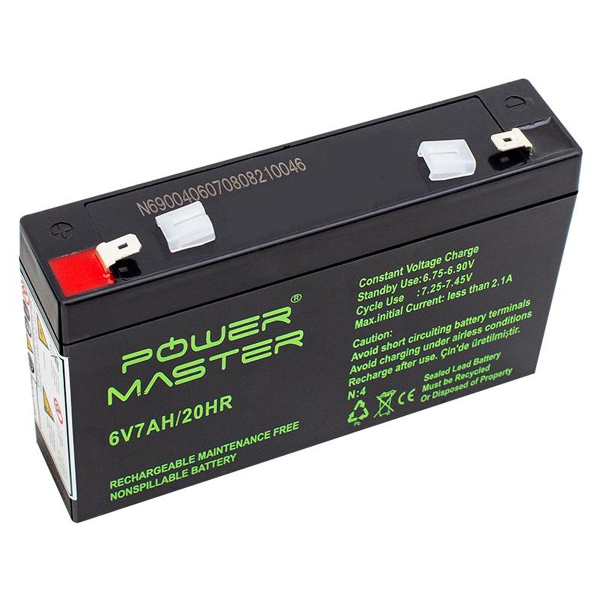 Powermaster Powermaster 6 Volt 7 Amper Akü (150 X 50 X 94 Mm) - Kuru Akü
