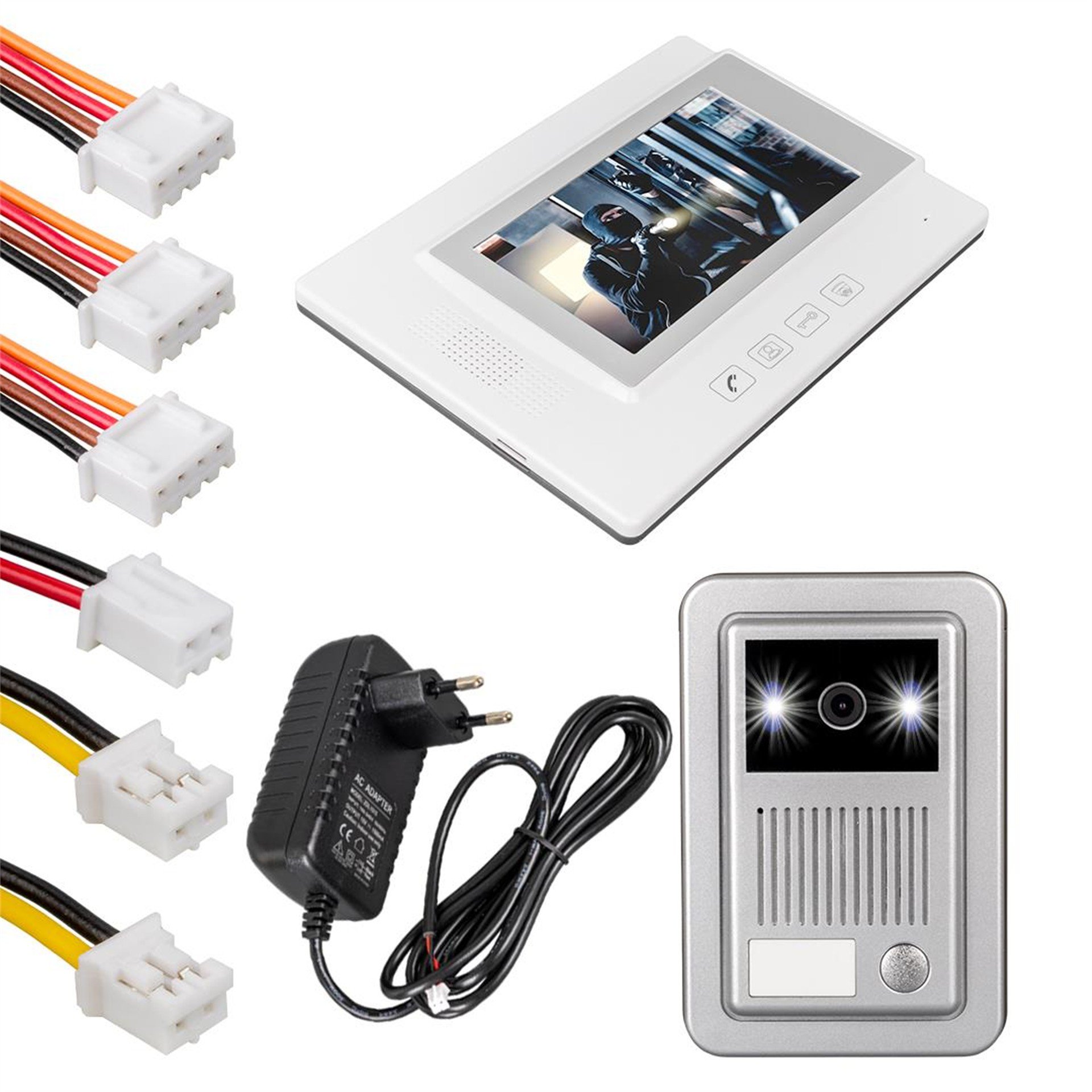 Powermaster PowerMaster 773Q 1 Daire 7'' Görüntülü Diafon Kapı Zili Interkom Akıllı Ev Güvenliği Sistemi - Kapı Zilleri-Alarm