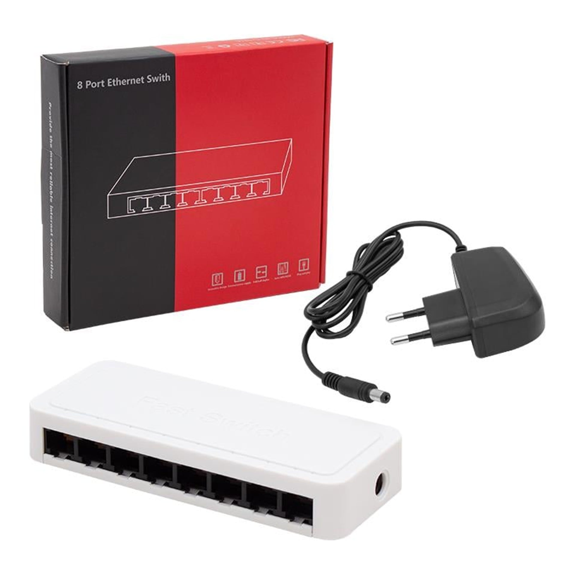 Powermaster Powermaster 8 Port 10/100 Mbps Yönetilemez Switch PM-14054 - Ethernet Switch