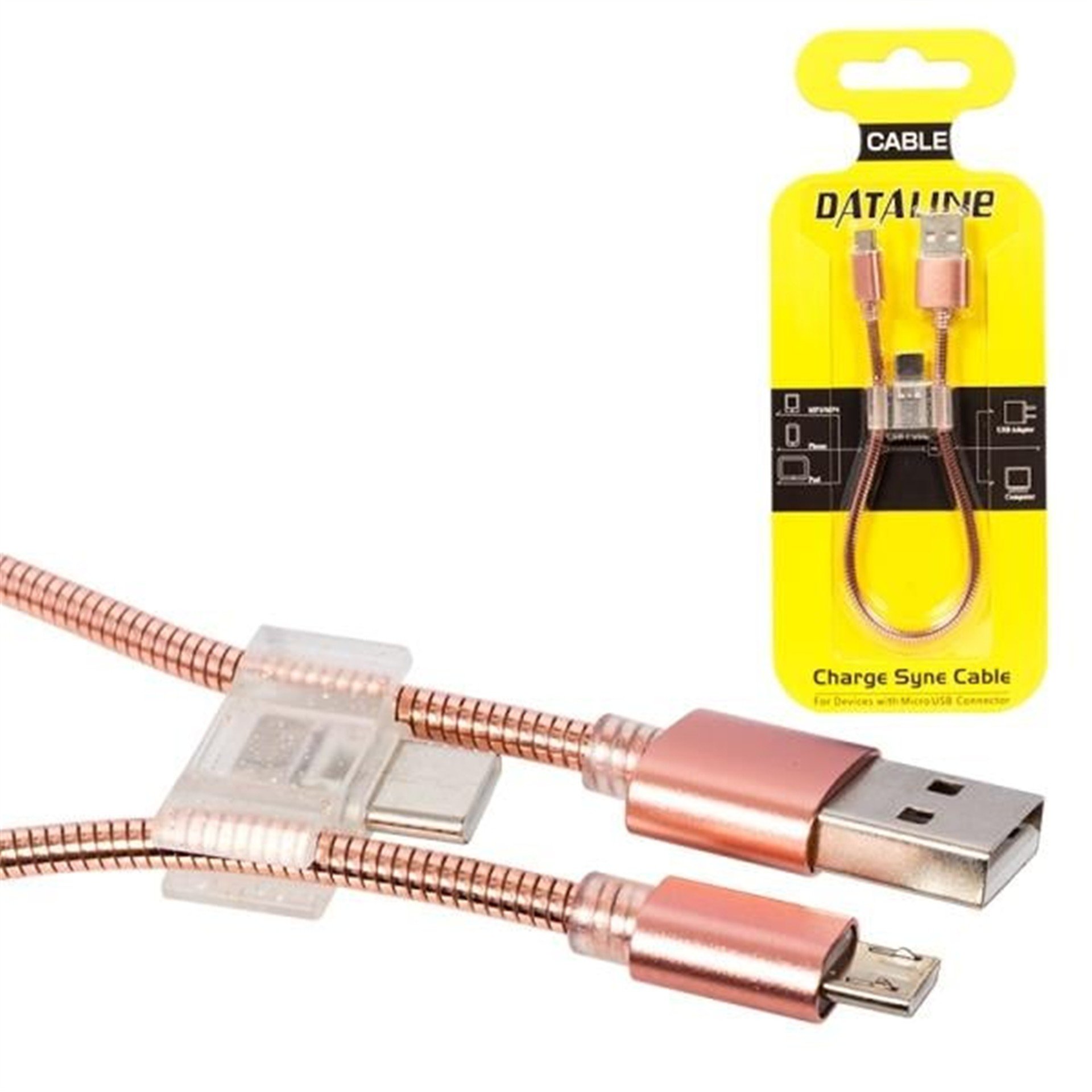 Powermaster Powermaster Android-Micro Usb Serisi + Type C Örgülü Kısa Data Şarj Kablosu - Data-Şarj Kabloları