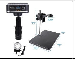 POWERMASTER B180X-XH3001 4K 60FPS 180X BÜYÜTME GENİŞ TABLALI ÖLÇÜM DESTEKLİ DİJİTAL MİKROSKOP SETİ