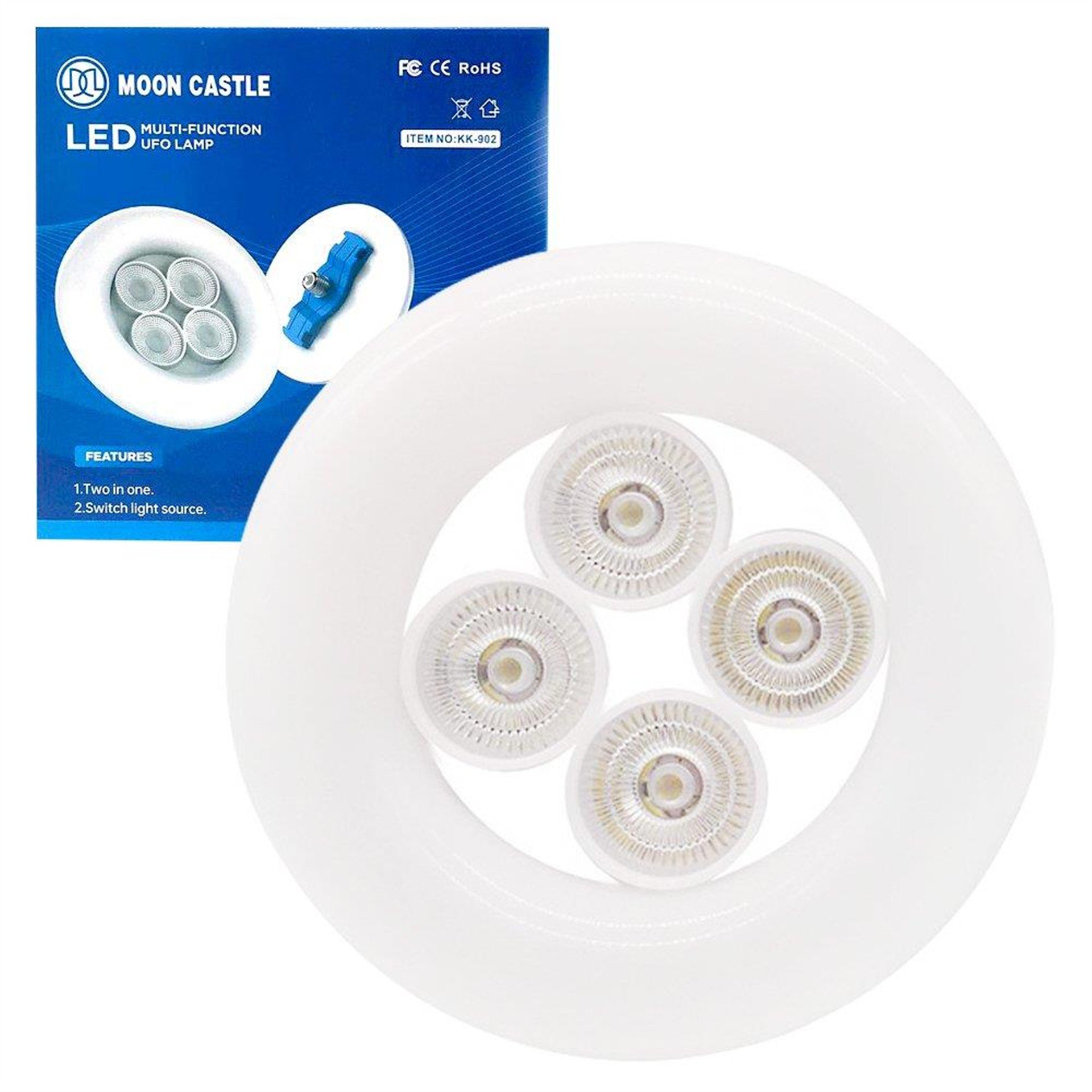 Powermaster Powermaster Beyaz E27 Duy 48 Watt 4\'lü Ufo Led Lamba KK-902 - Ledli Lambalar