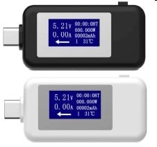 POWERMASTER CA-1802C TYPE-C ÇİFT YÖN ŞARJ TAKİBİ VE BATARYA ANALİZ DİJİTAL EKRAN MULTİMETRE