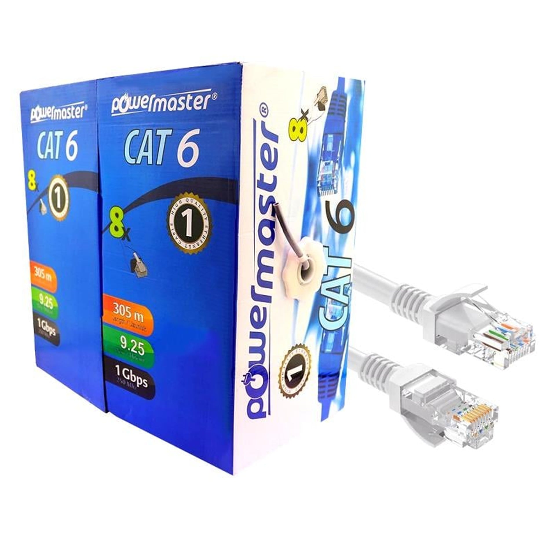 Powermaster Powermaster Cat6 305 Metre Ethernet Network Kablosu - Cat5 Cat6 Cat7 Cat8 Kablo