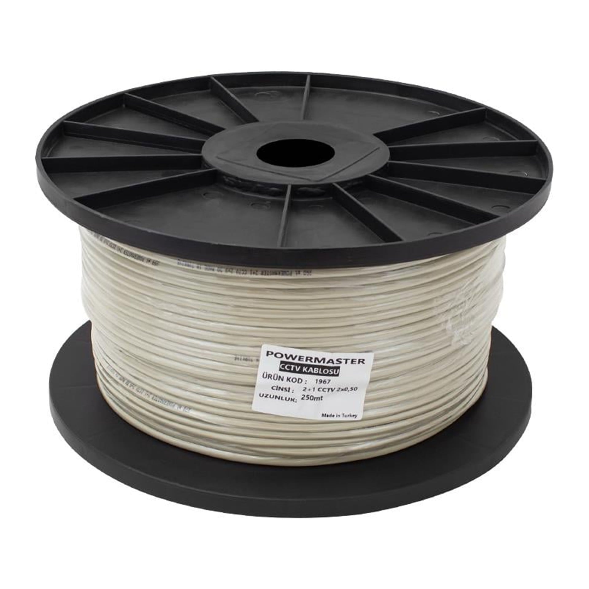 Powermaster Powermaster Cctv 2+1 2 X 0.50 Mm 250 Metre Kamera Kablosu - Cctv Kablolar