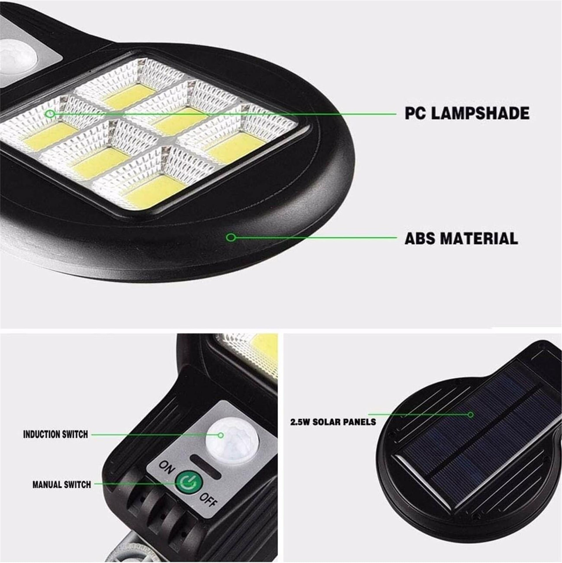Powermaster Powermaster CL-182-6 Hareket Sensörlü 48 COB Ledli Solar Sokak Lambası - Ledli Lambalar