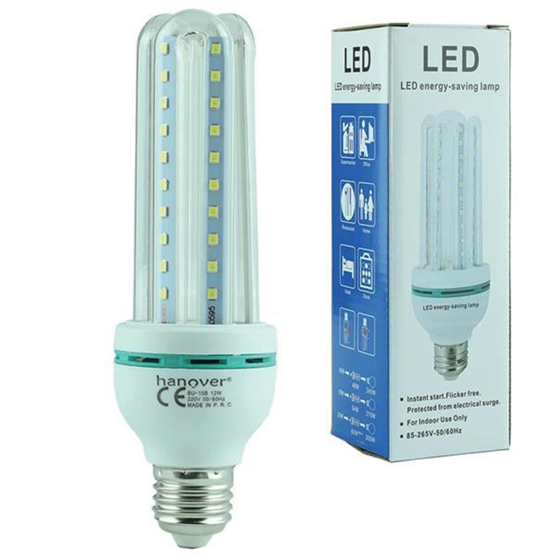 Powermaster Powermaster E27 DUY 12 W 6000K Beyaz Led Mısır Ampul - Led Ampul Aydınlatma