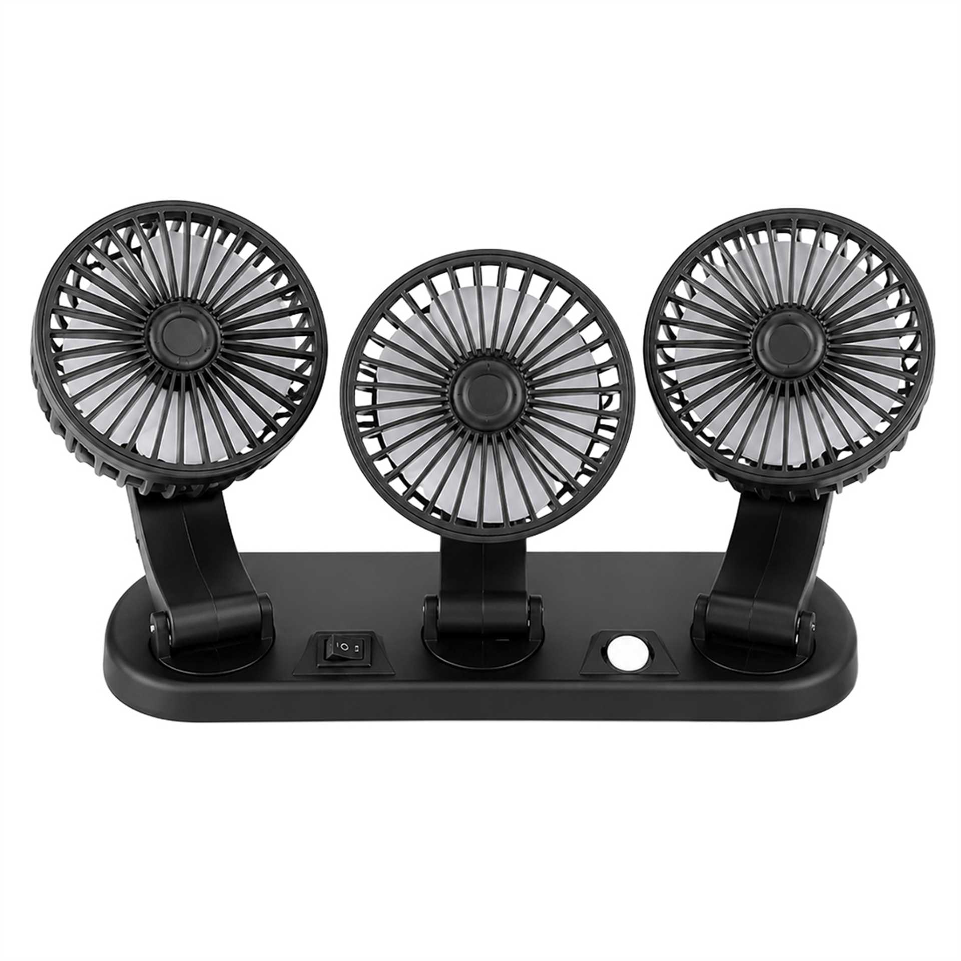Reyonex POWERMASTER FAN40 12 VOLT DC ÇAKMAKLIKLI MİNİ 3'LÜ PLASTİK ARAÇ FANI - Fanlar