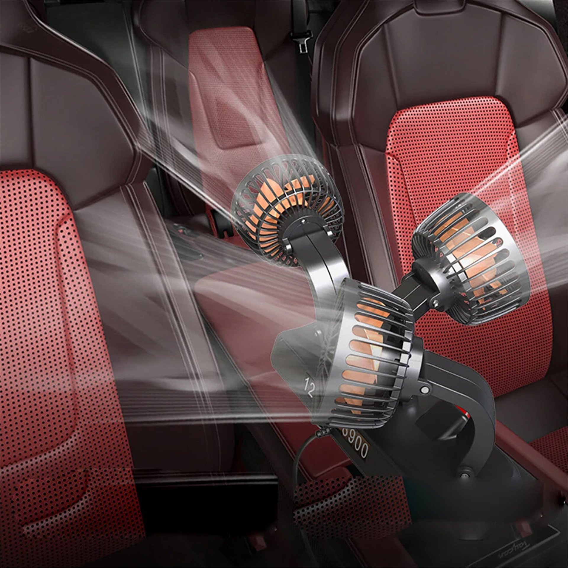 Powermaster Powermaster FAN40 Araç İçi Vantilatör Fanı 12 Volt Çakmaklık Girişli 3 Başlıklı 360 Derece - DC-PC Fan-Vantilatör