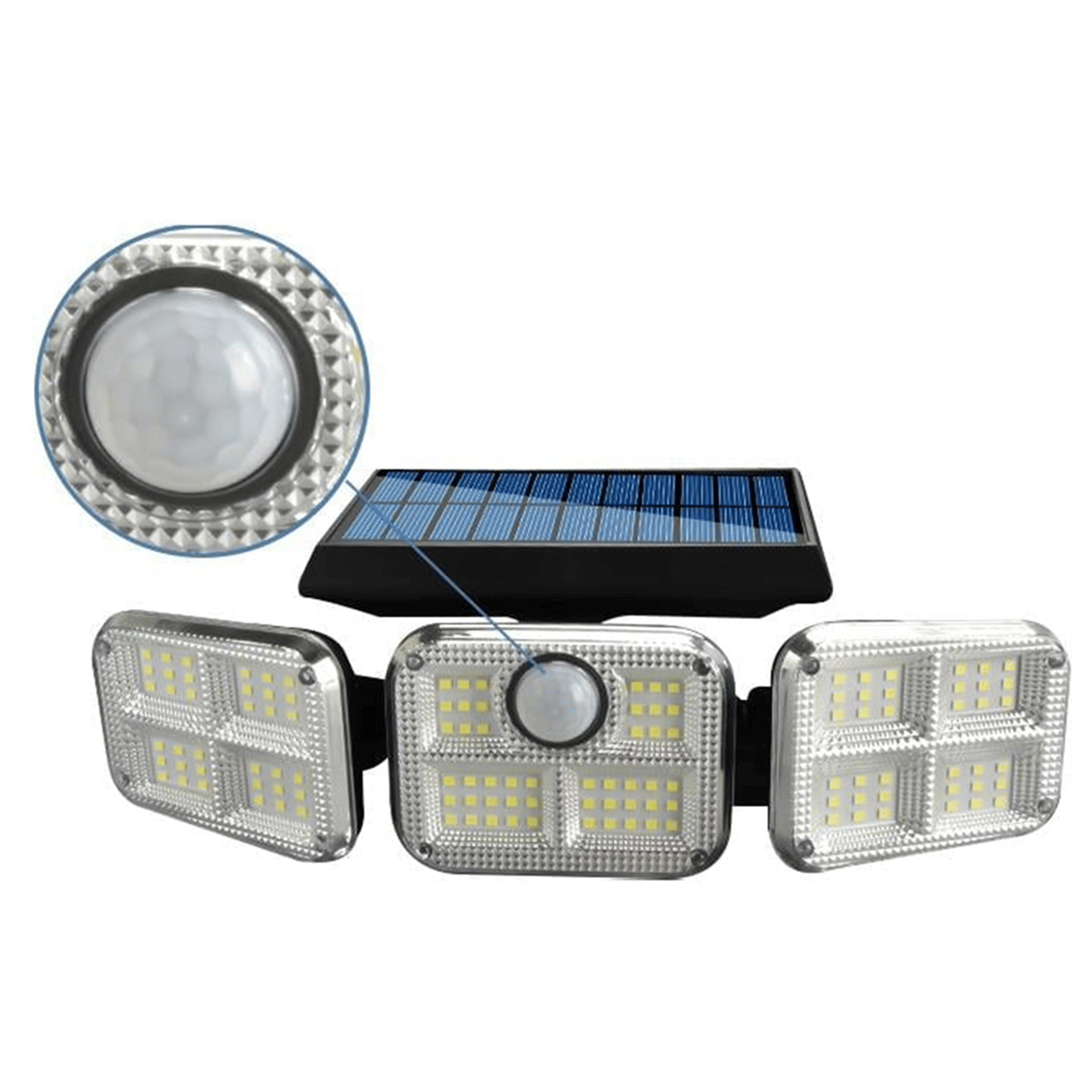 Powermaster Powermaster FL-1727 Sensörlü 3 Çalışma Modlu 120 Smd Ledli Solar Duvar Bahçe Lambası - Fener ve Işıldaklar