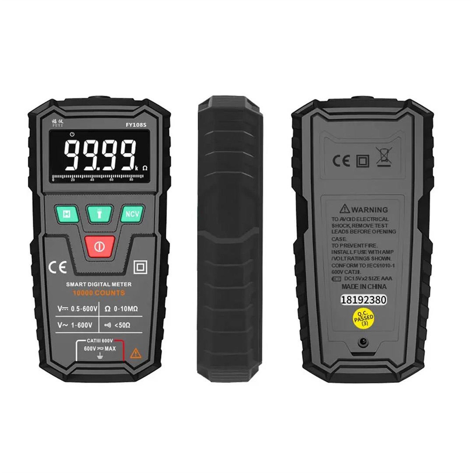 Powermaster Powermaster FY108B Digital Multimetre Ölçü Aleti - Ölçü Aletleri