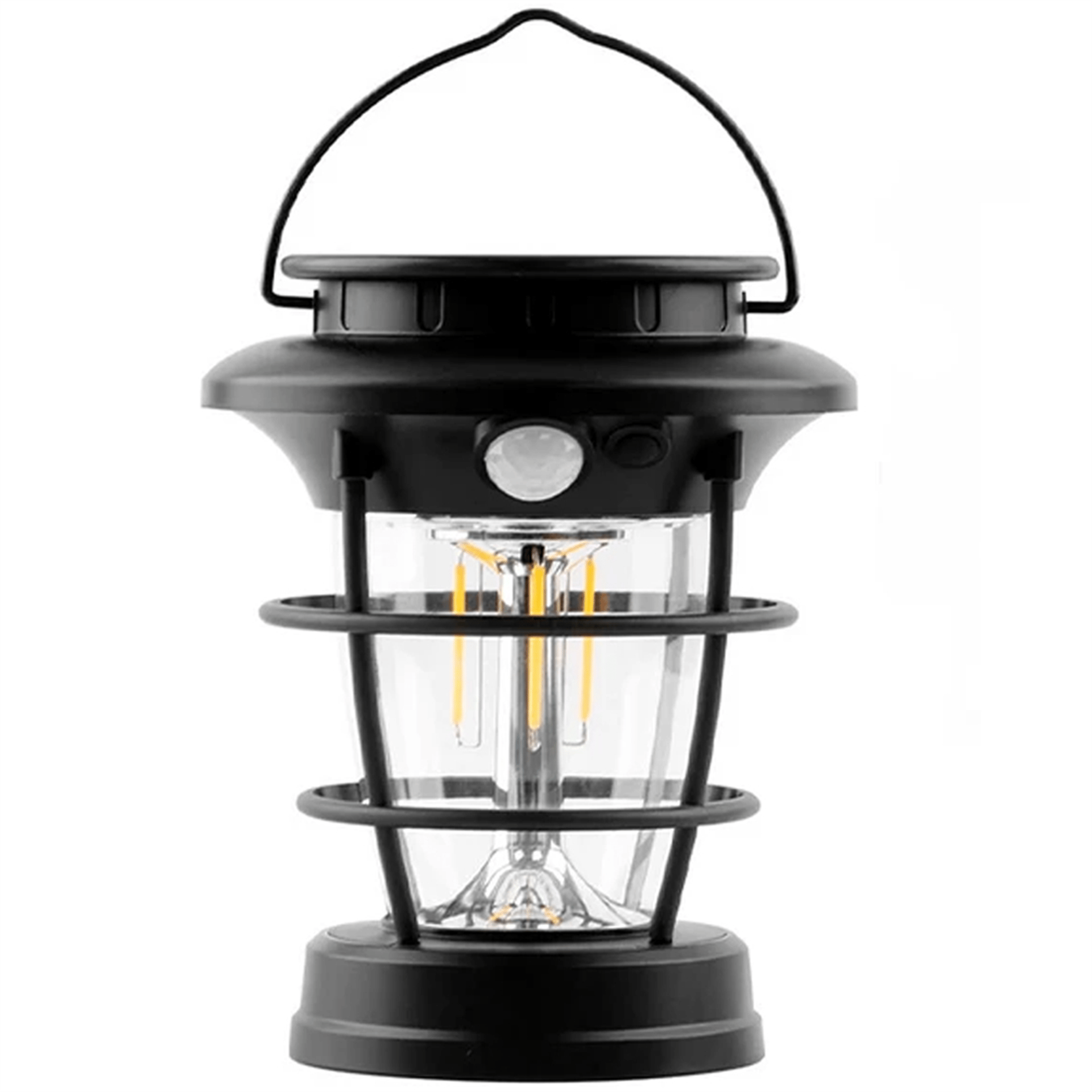 Powermaster Powermaster HOP-8818 Sensörlü Taşınabilir Şarjlı + Solar Panelli 4 Çalışma Modlu Beyaz-Günışığı Işık Bahçe-Kamp Lambası - Solar Aydınlatma Setleri