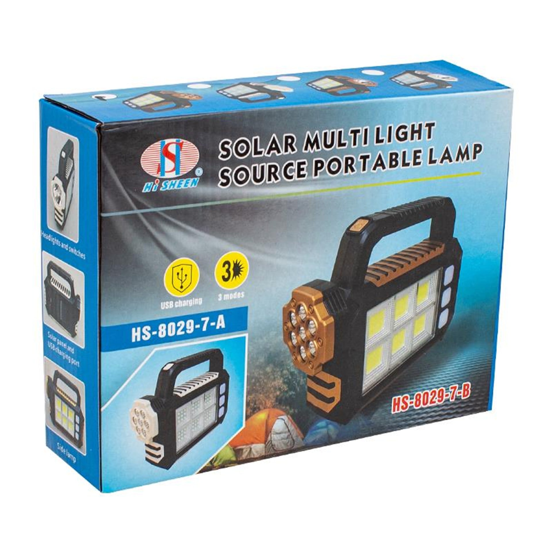 Powermaster Powermaster HS-8029-7-A 3 Modlu 54 Smd Ledli Taşınabilir Solar Lamba - Fener ve Işıldaklar