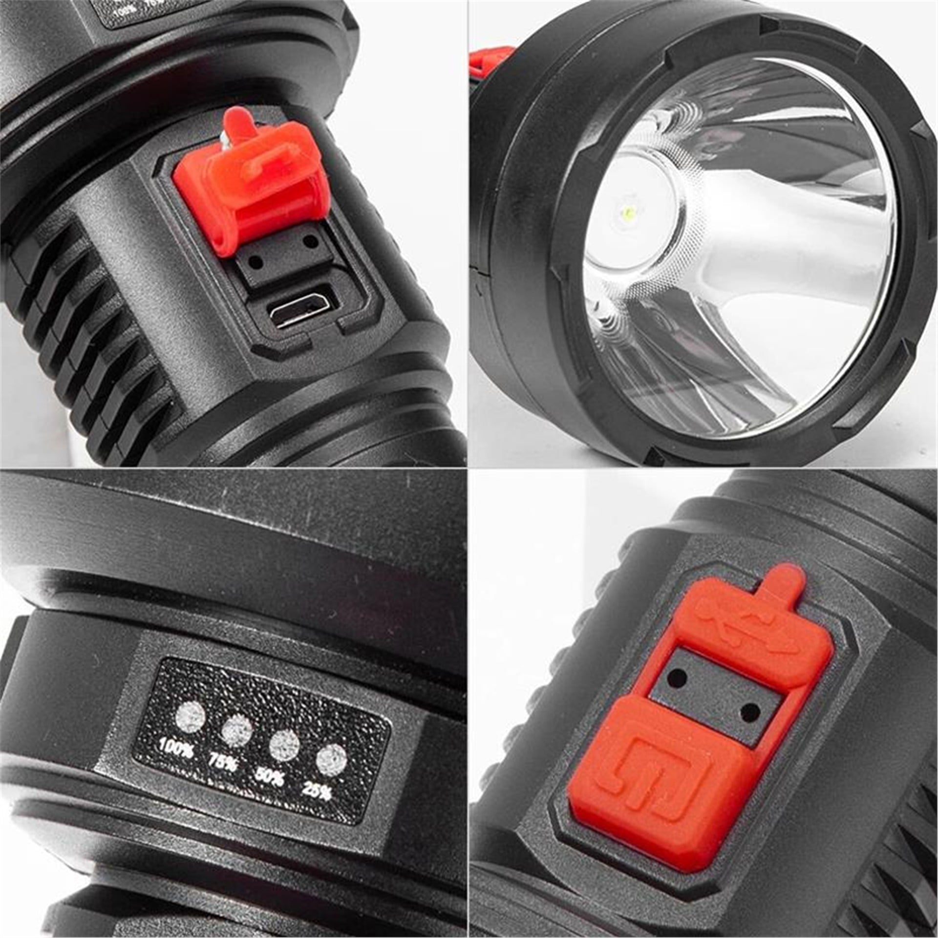 Powermaster Powermaster HY-789 USB'li 3 Modlu Şarjlı El Feneri - Ledli Lambalar