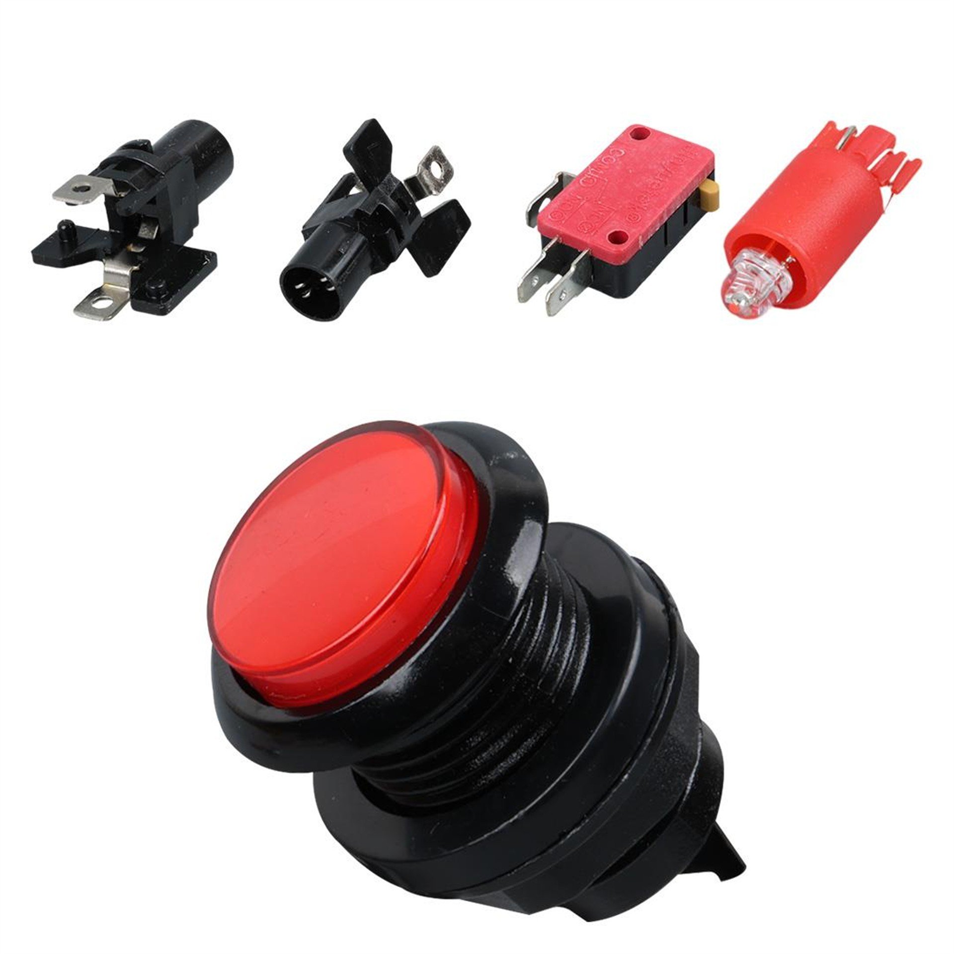 Powermaster Powermaster IC-180J-1 Atari Butonu 12V Ledli Kafa Çapı 24mm Delik Çapı 24mm - Fiş - Jack - Şase - Buton - Konnektör