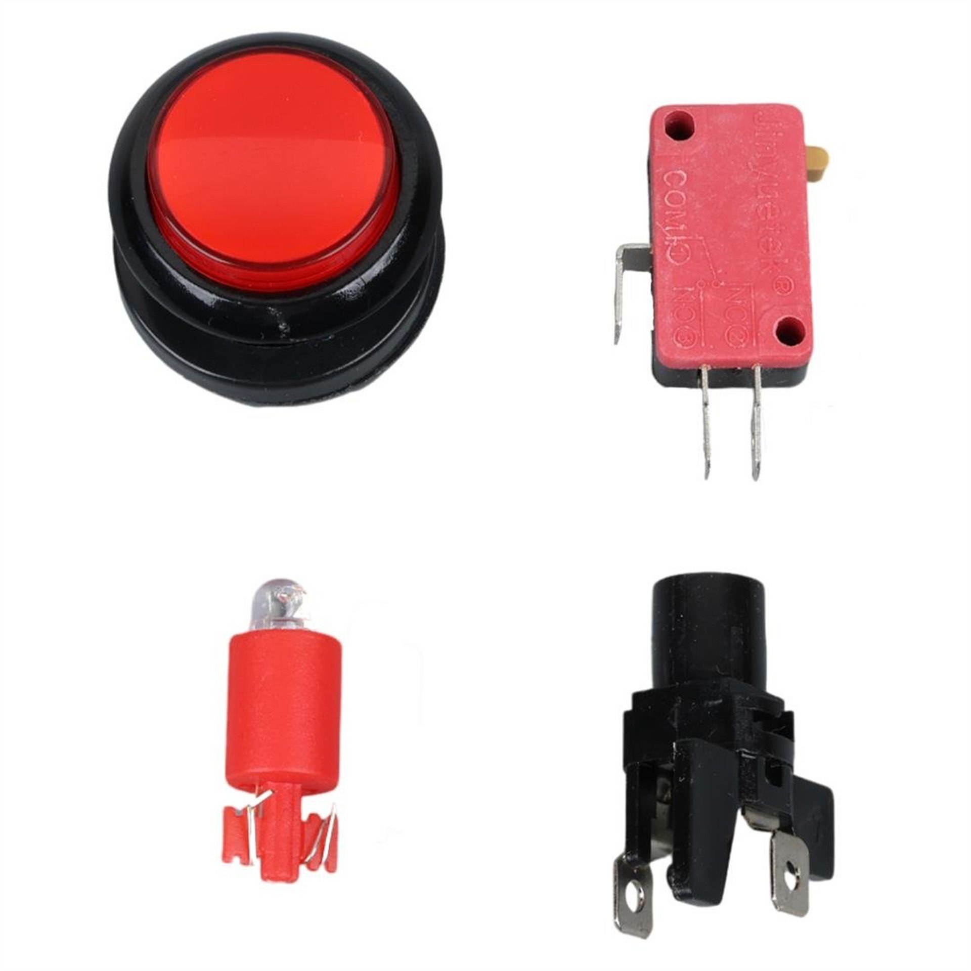 Powermaster Powermaster IC-180J-1 Atari Butonu 12V Ledli Kafa Çapı 24mm Delik Çapı 24mm - Fiş - Jack - Şase - Buton - Konnektör