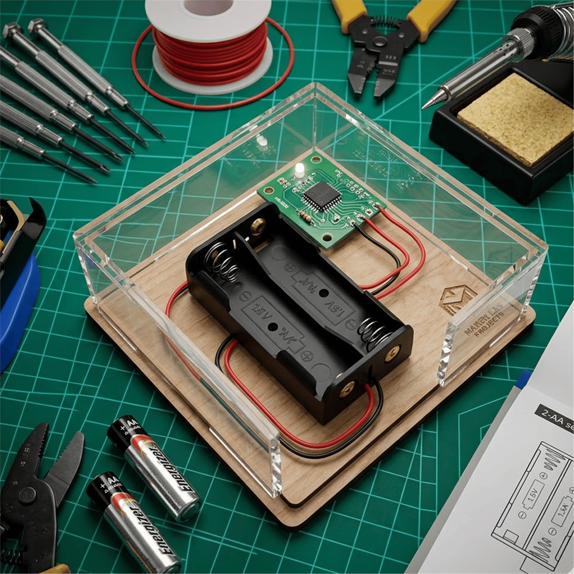 Powermaster Powermaster IC-233A Plastik Siyah AA 2'li Pil Yuvası - Pil Yuvaları & Pil Aksesuarları