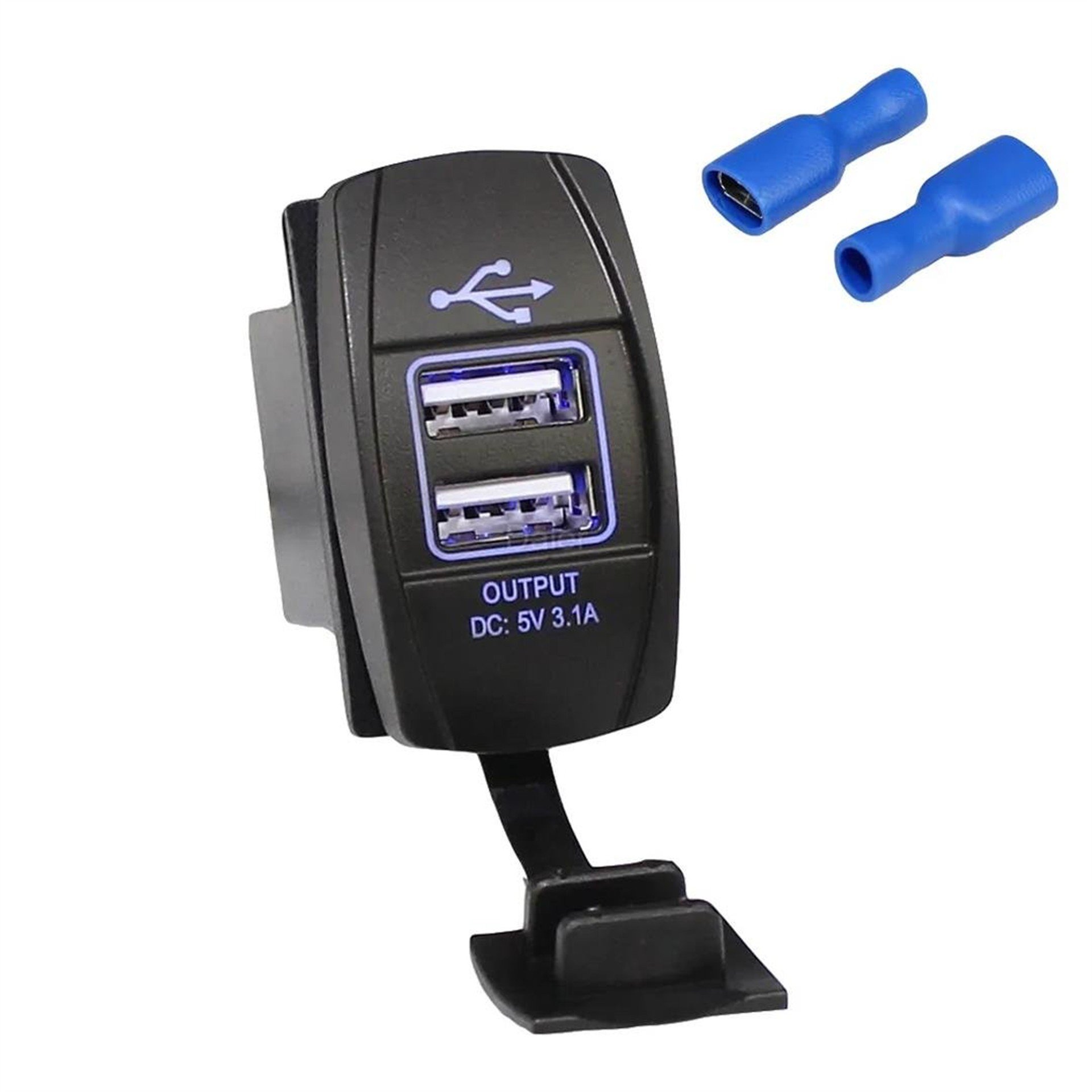 Powermaster PowerMaster IC-266-C-3 Marin Tip 2'li Gömme USB 5V 3.1A 12-24Volt - Fiş - Jack - Şase - Buton - Konnektör