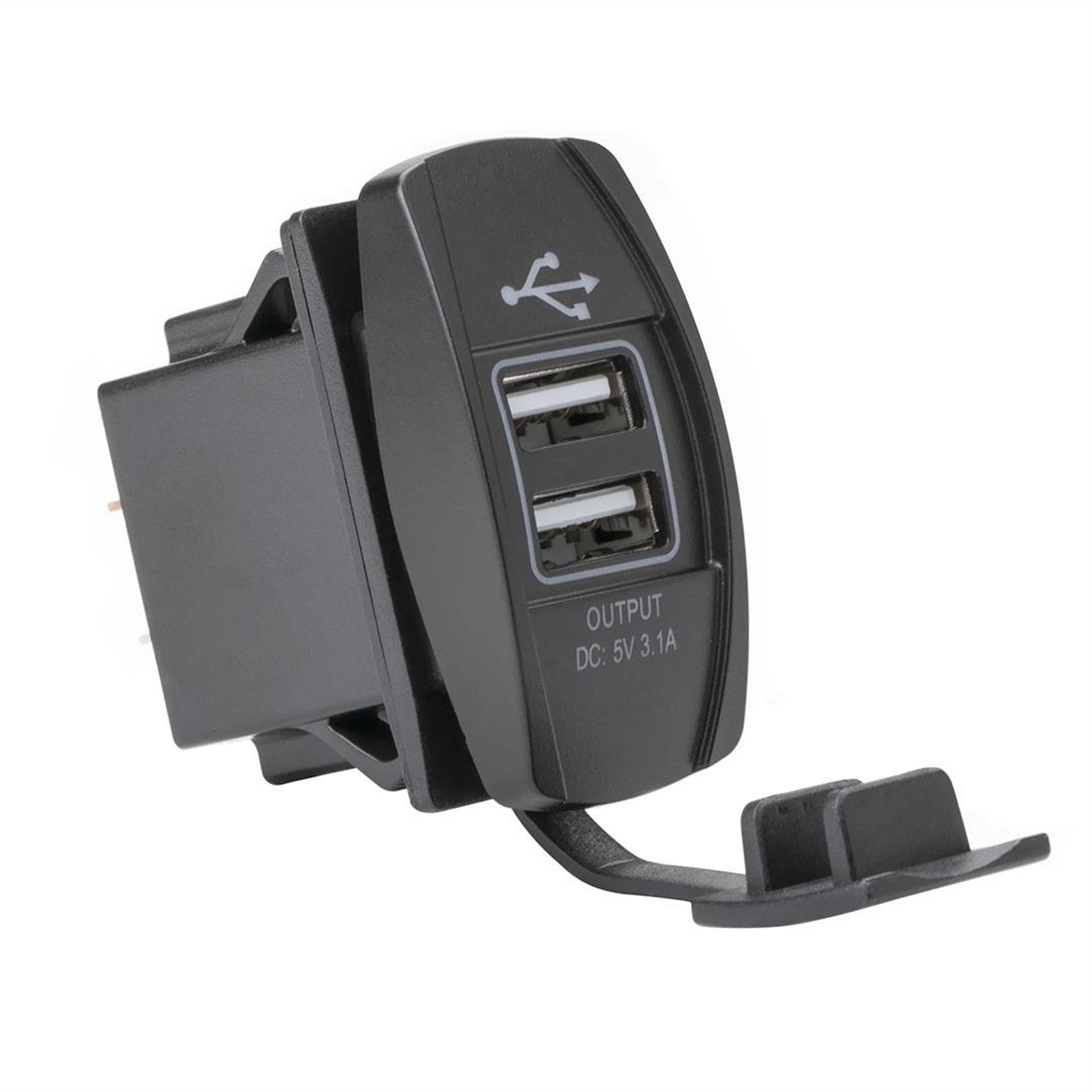 Powermaster PowerMaster IC-266-C-3 Marin Tip 2'li Gömme USB 5V 3.1A 12-24Volt - Fiş - Jack - Şase - Buton - Konnektör