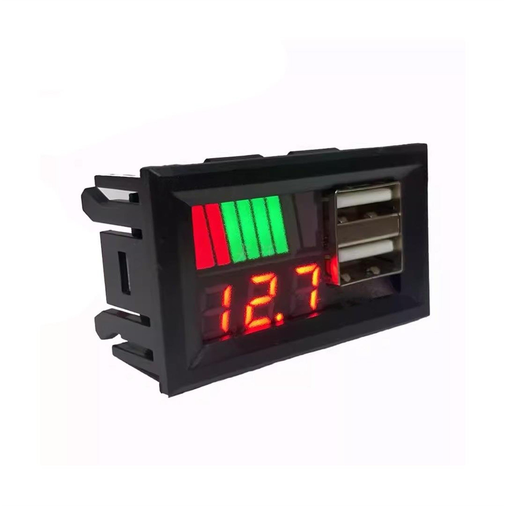 Powermaster PowerMaster IC278C Dijital Voltmetre USB Çıkışlı Akü Göstergeli DC 12Volt Aküler İçin - Ölçü Aletleri