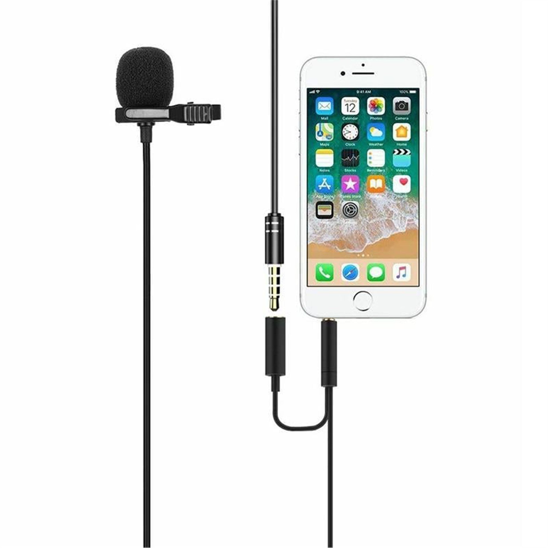 Powermaster Powermaster JH-043-A Cep Telefonu İçin 3.5 Mm Jack Girişli Youtuber Yaka Mikrofonu - Yaka Mikrofonları