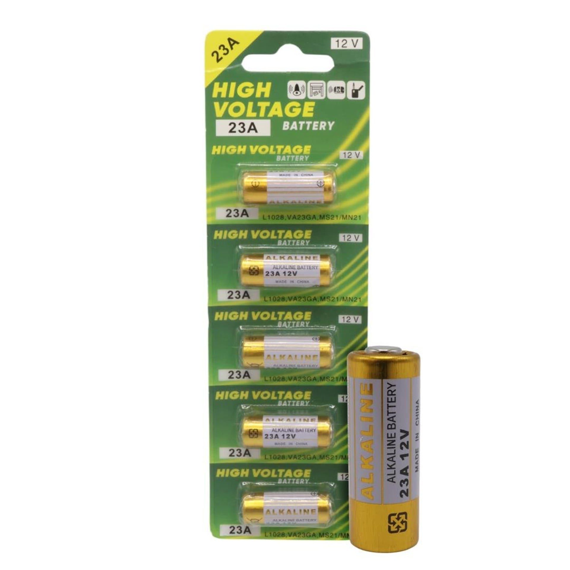 Powermaster PowerMaster LR23A 12 Volt 23A Kalın Alarm Pili Alkaline Batarya (5'LI Paket) - Piller