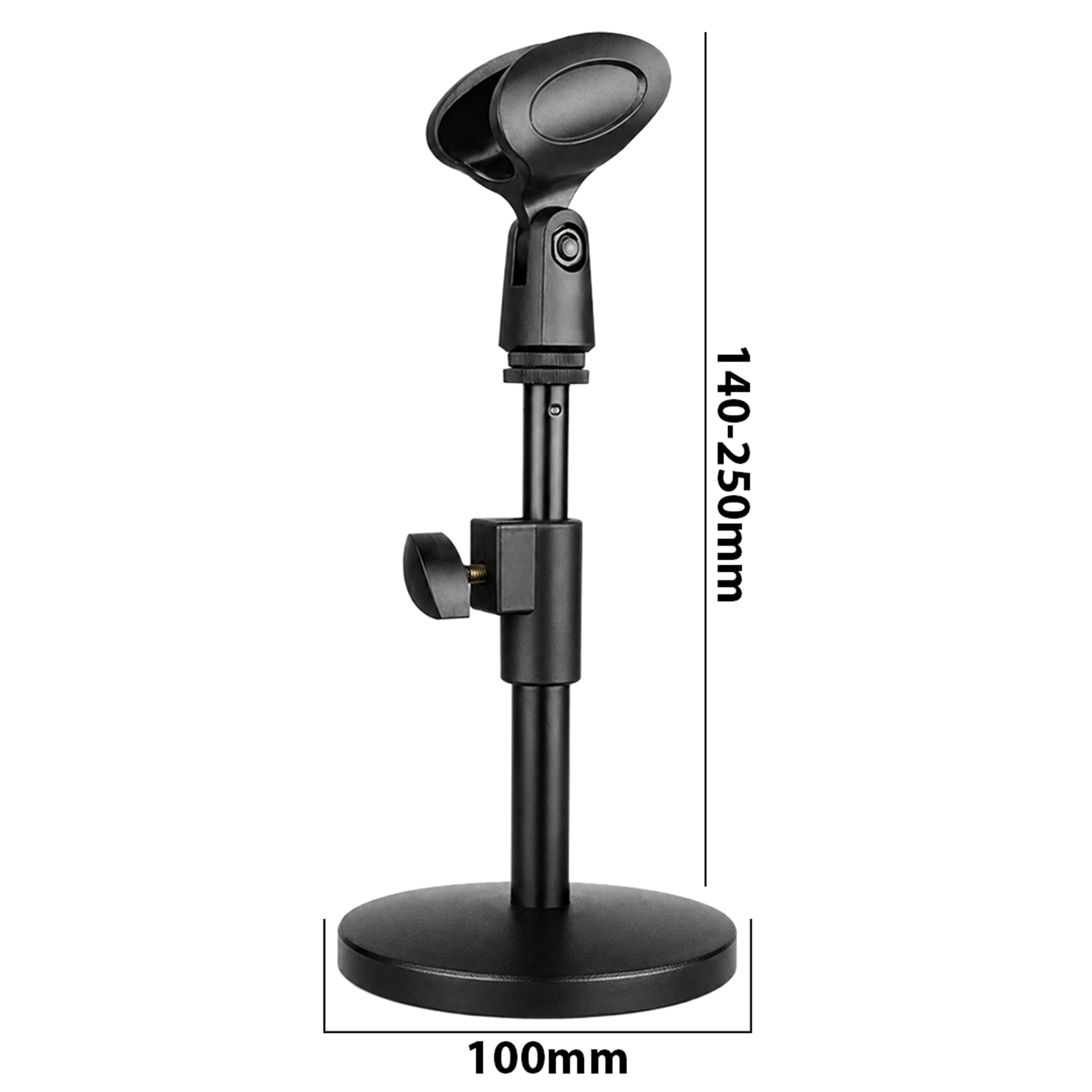 Powermaster Powermaster MS-25 Masa Üstü Mikrofon Tutucu Sehpası 14-25CM Ayarlanabilir Ağır Tabanlı Stand - Cami Mikrofon Sehpası