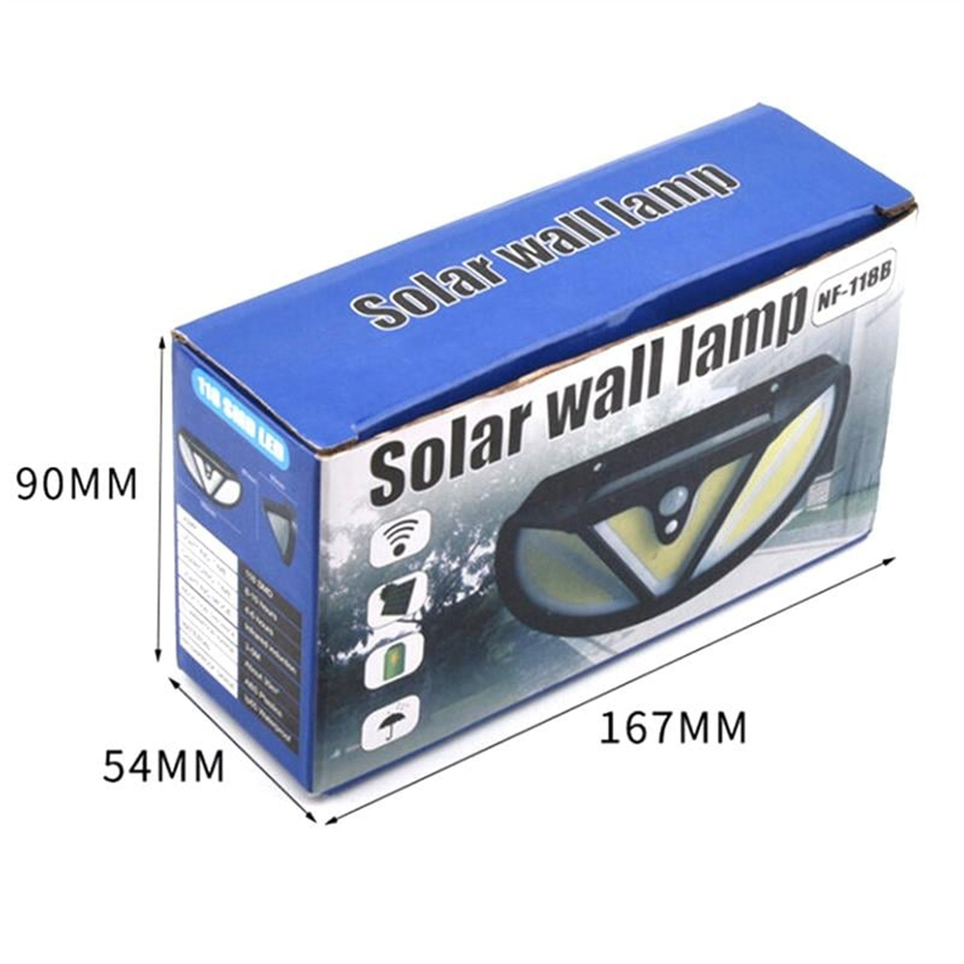Powermaster Powermaster MX-118B Cob Ledli Hareket Sensörlü Üç Modlu Solar Duvar Lambası - Ledli Lambalar
