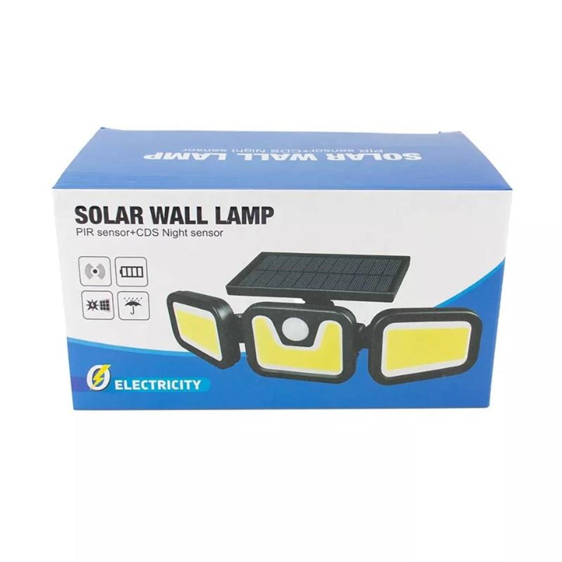 Powermaster Powermaster MX-W771B Sensörlü 3 Modlu 90 Cob Ledli Solar Aydınlatmalı Duvar Lambası - Ledli Lambalar