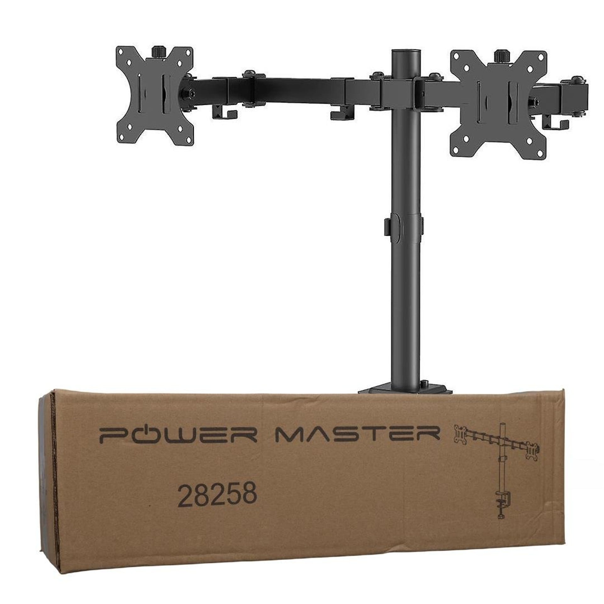 Powermaster PowerMaster PM-052 13-27'' Mekanik Çift Kol LCD-LED Gaming Monitör Tutucu Masa Stand Askı Aparatı - Tv Askı Aparatları