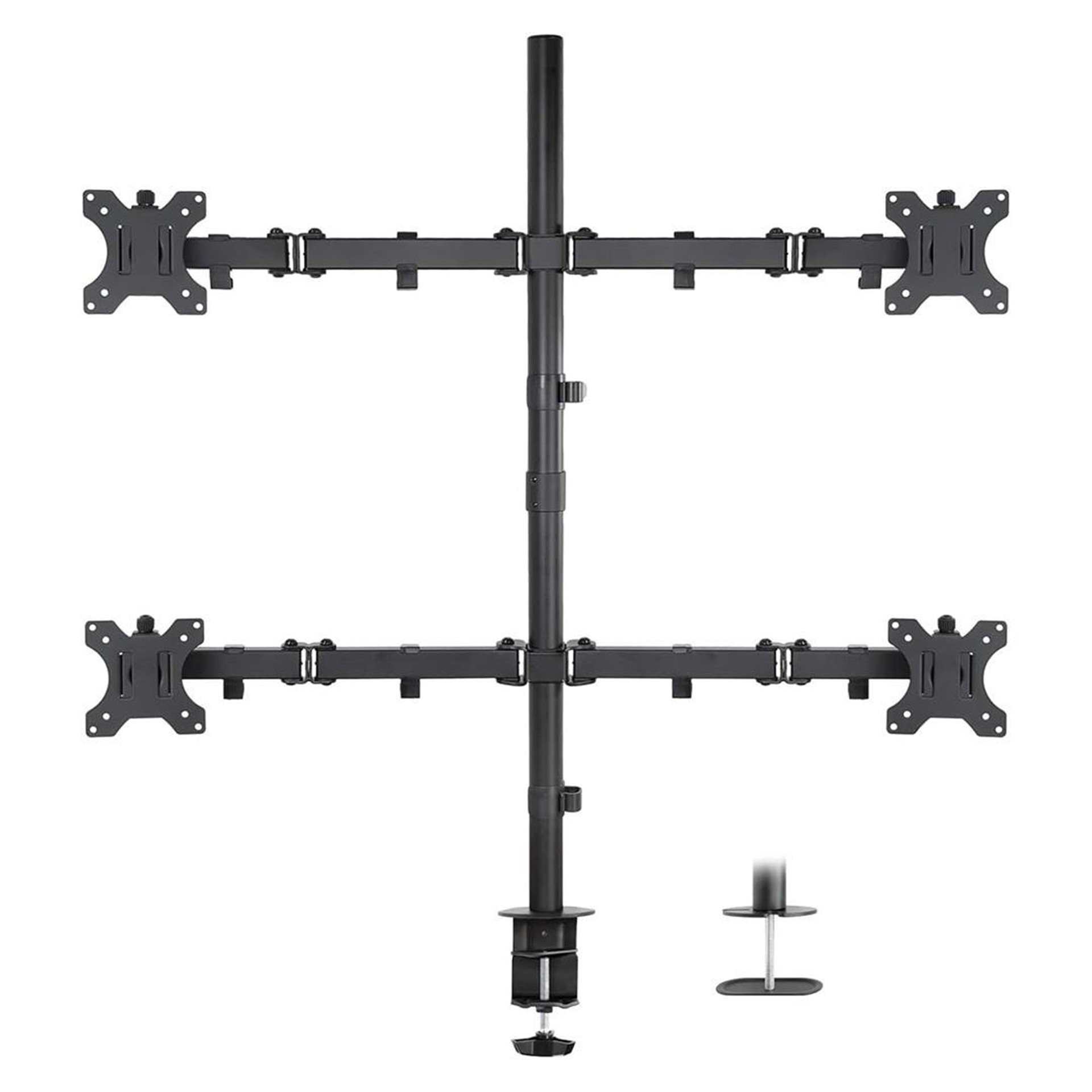 Powermaster PowerMaster PM-054 13-27'' Dörtlü (Quad) Mekanik LCD-LED Gaming Monitör Tutucu Masa Stand Askı Aparatı - Tv Askı Aparatları