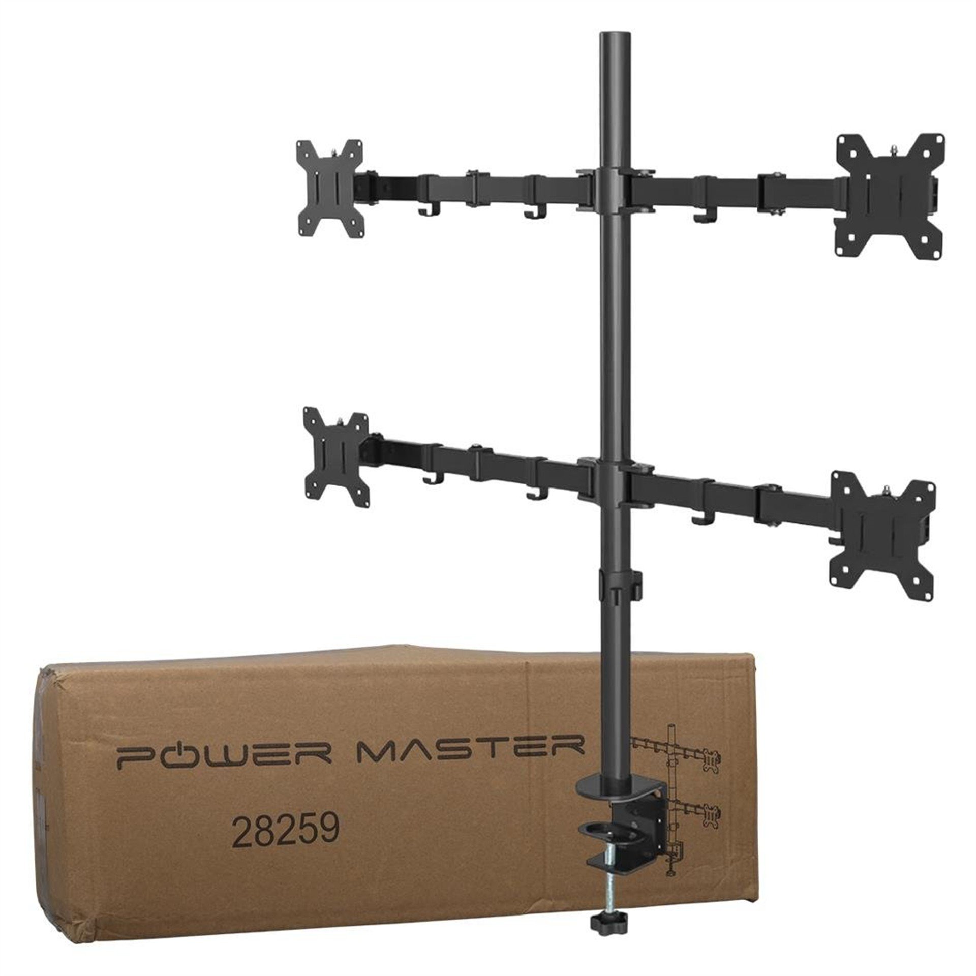 Powermaster PowerMaster PM-054 13-27'' Dörtlü (Quad) Mekanik LCD-LED Gaming Monitör Tutucu Masa Stand Askı Aparatı - Tv Askı Aparatları