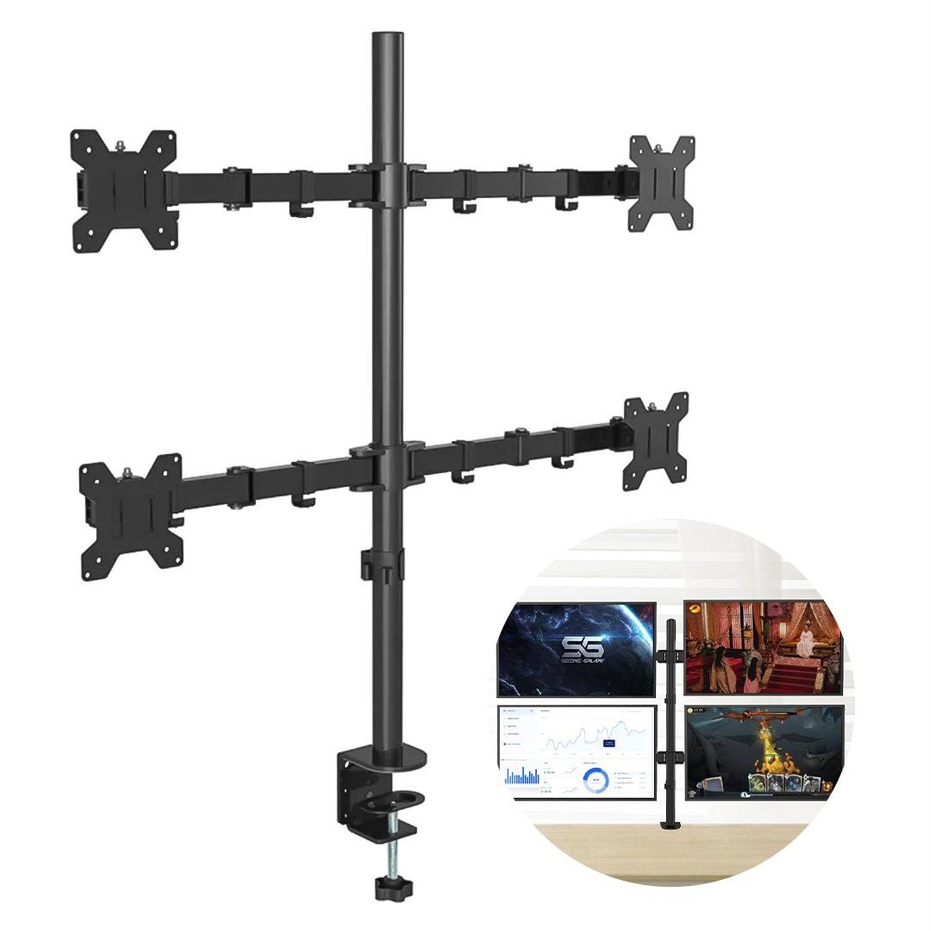 Powermaster PowerMaster PM-054 13-27'' Dörtlü (Quad) Mekanik LCD-LED Gaming Monitör Tutucu Masa Stand Askı Aparatı - Tv Askı Aparatları