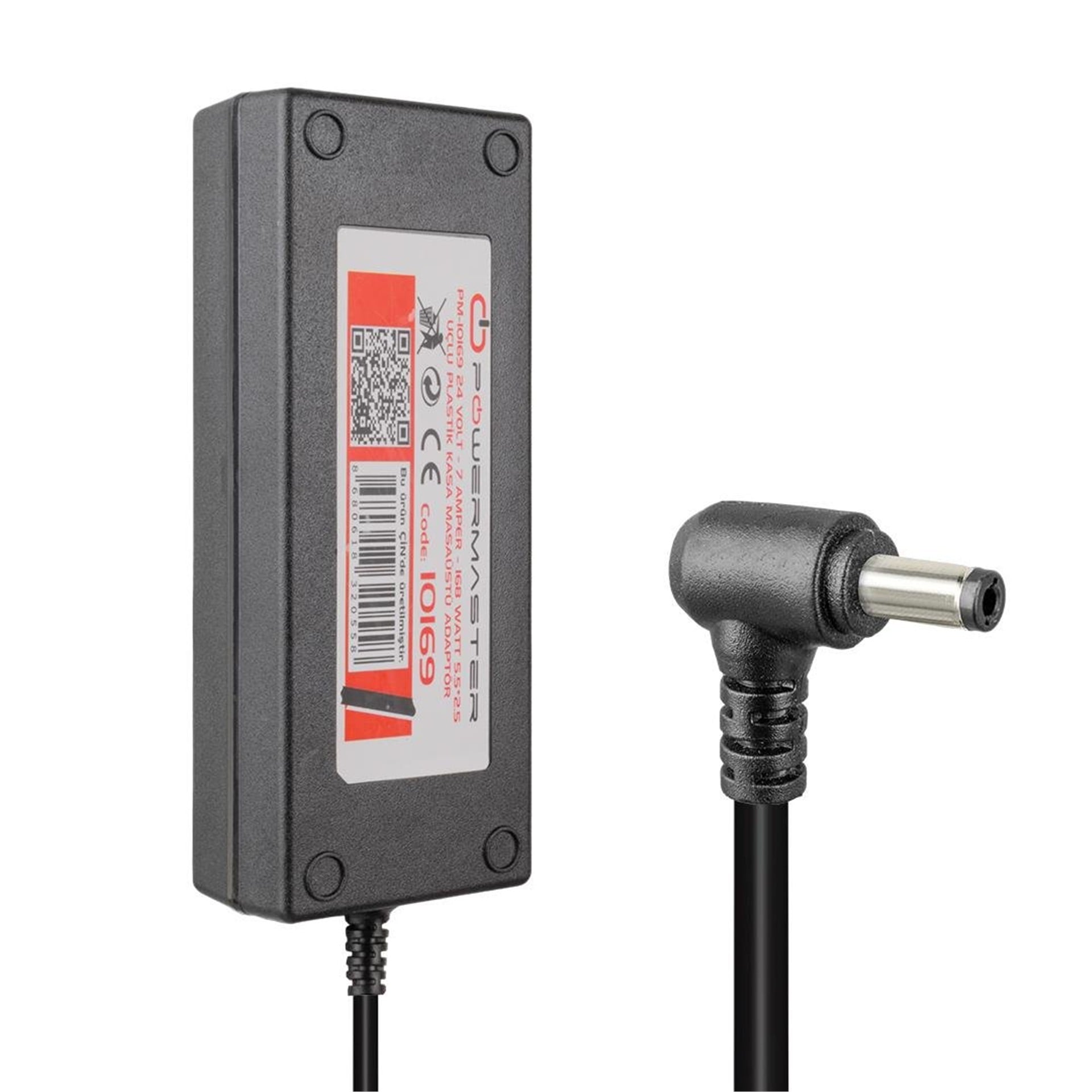 Powermaster Powermaster Pm-10169 24 Volt - 7 Amper - 168 Watt 5.5*2.5 Mm Uçlu Plastik Kasa Masaüstü Adaptör - Adaptörler