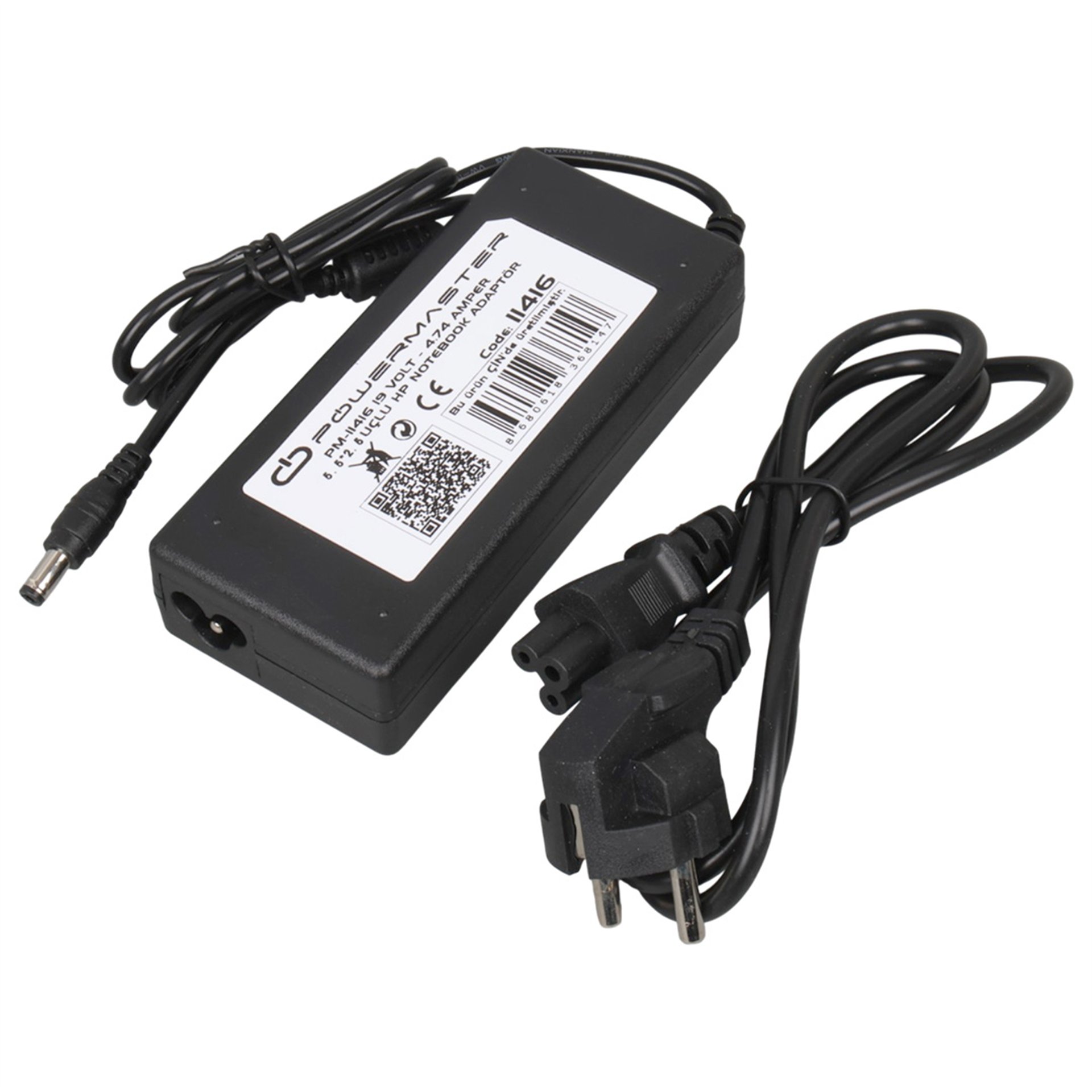 Powermaster Powermaster PM-11416 19V 4.74A 90W 5.5x2.5mm HP Notebook Şarj Adaptörü - Laptop Adaptörleri