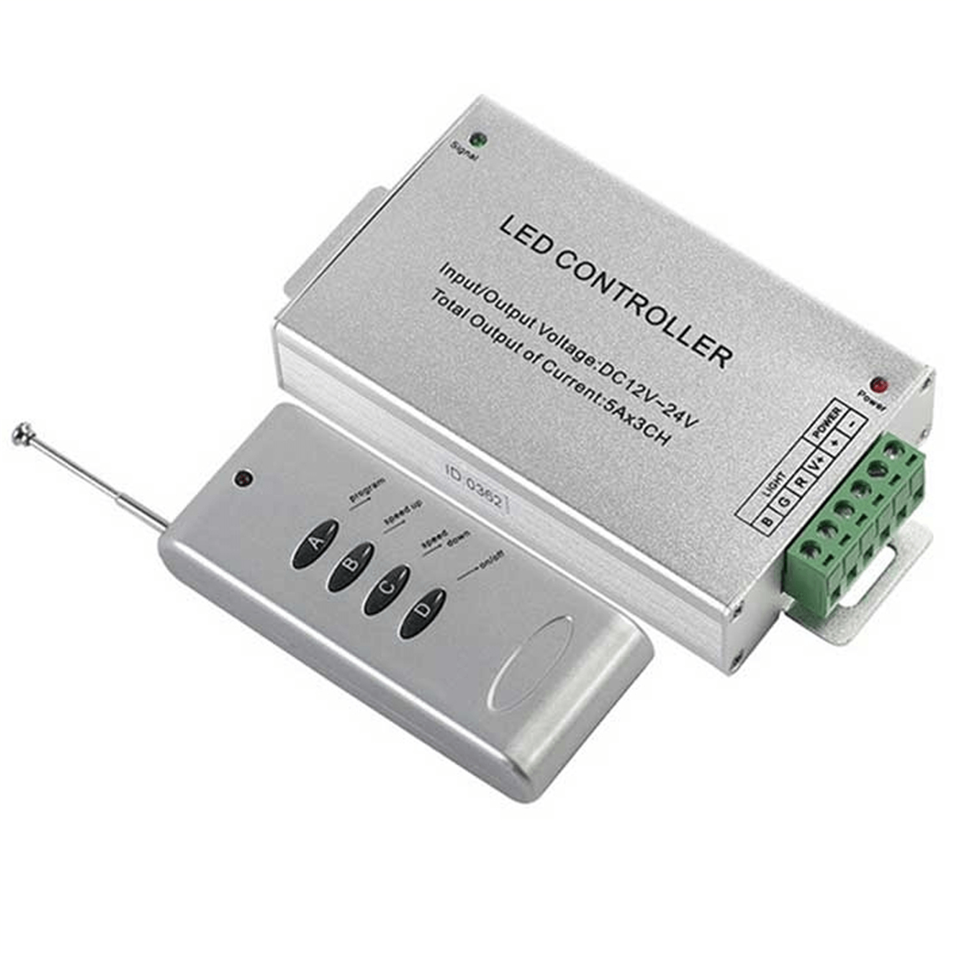 Powermaster Powermaster PM-11651 Kumandalı 12-24 Volt - 12 Amper Rgb Led Kontrol Devresi - RGB Kontrol Devreleri