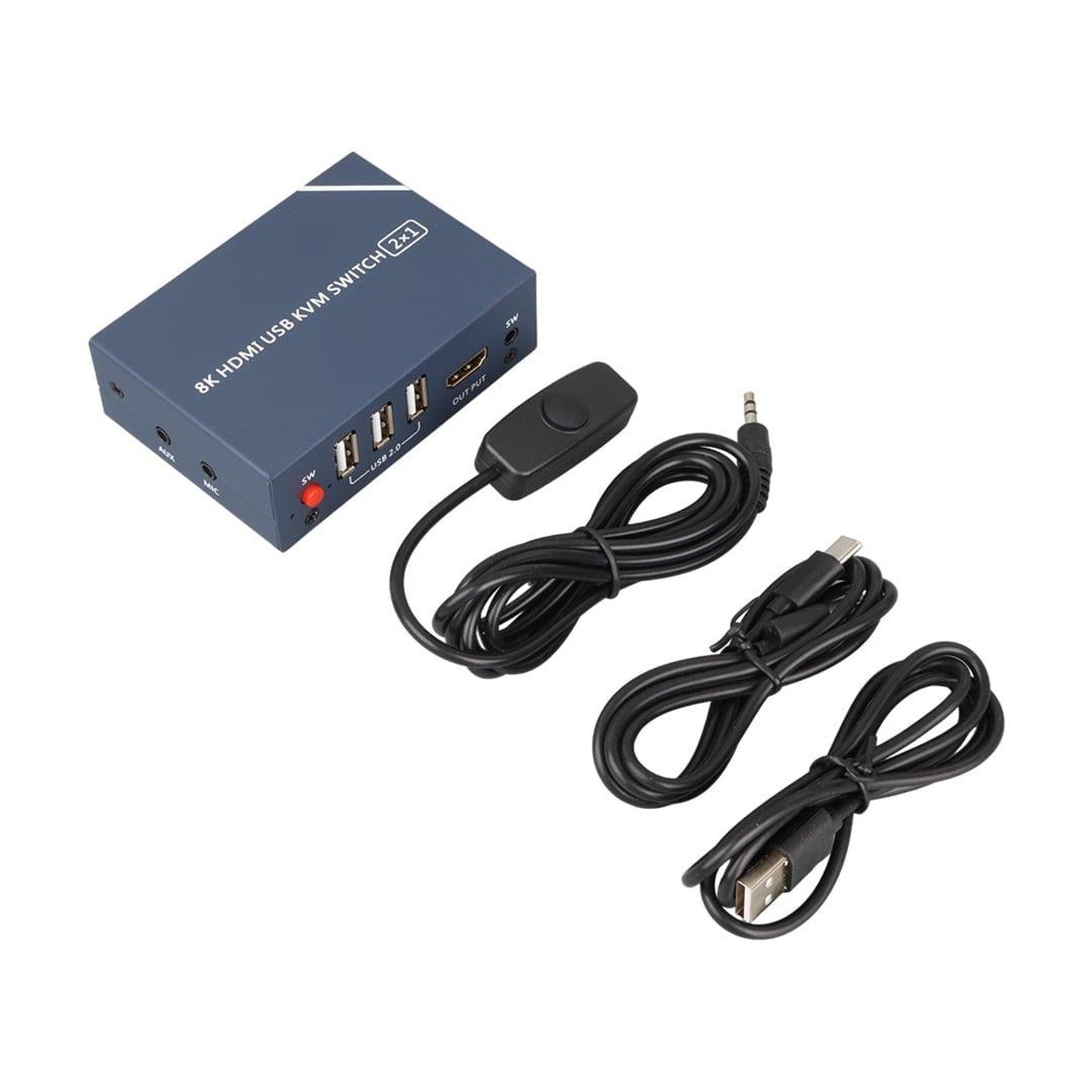 Powermaster Powermaster PM-11777 8K Hdmi Usb Kvm Switch 2x1 - KVM Switch