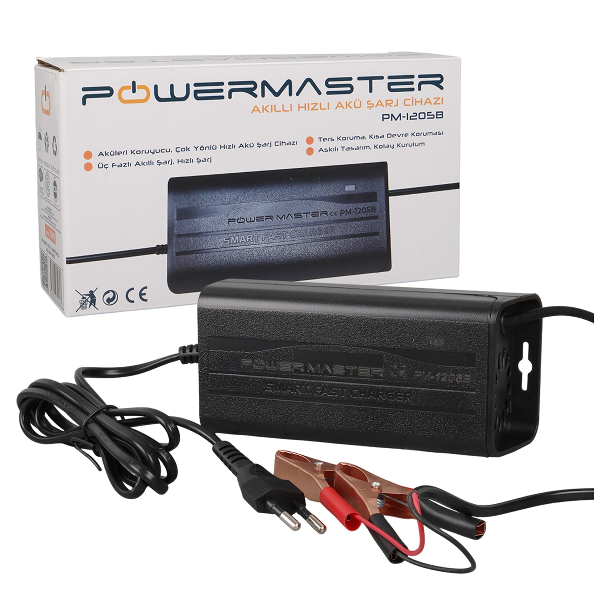 Powermaster Powermaster PM-1205B 12 Volt 5 Amper Akıllı Akü Şarj Cihazı - Akü Şarj Cihazları