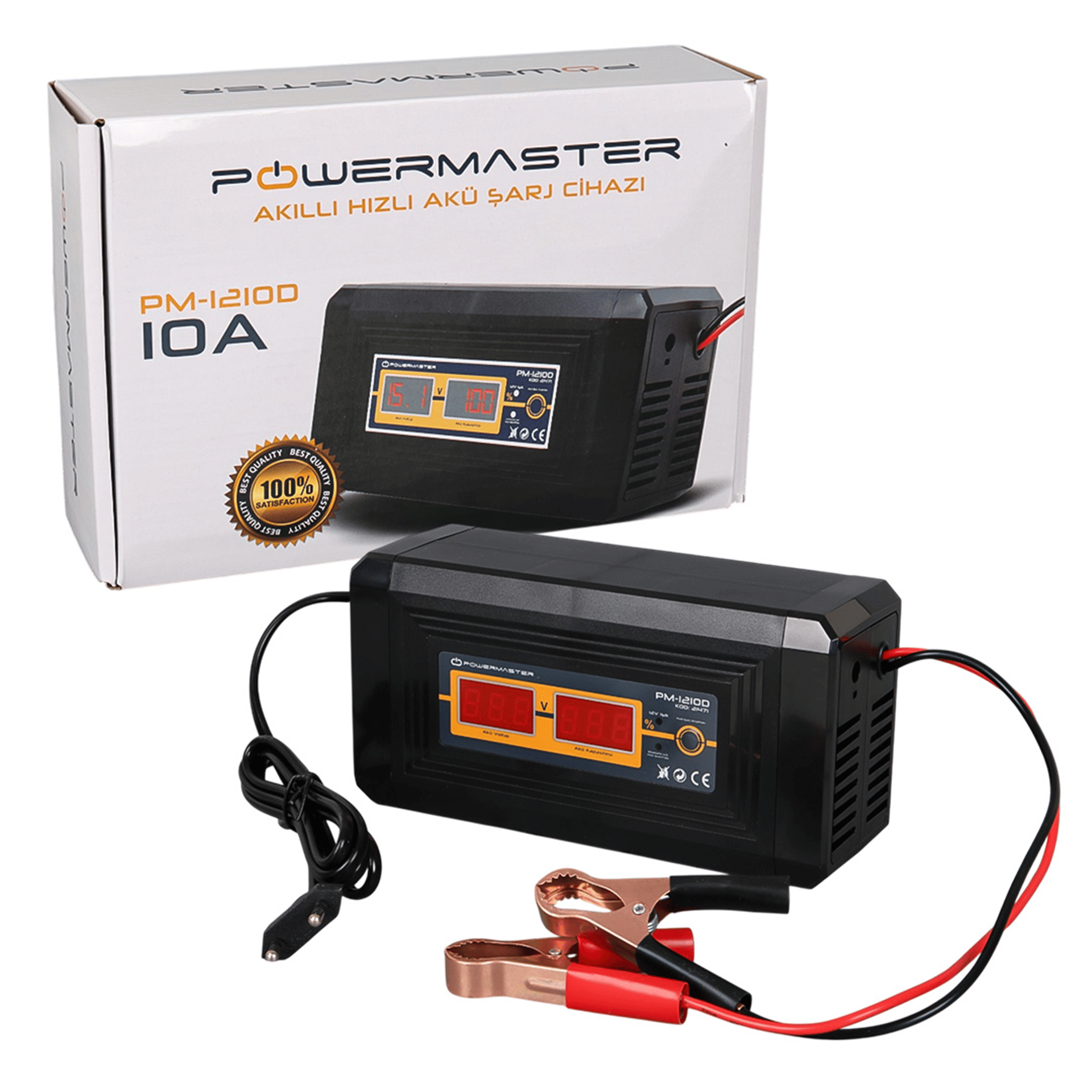 Powermaster Powermaster PM-1210D 12 Volt 10 Amper Akıllı Akü Şarj Cihazı - Akü Şarj Cihazları