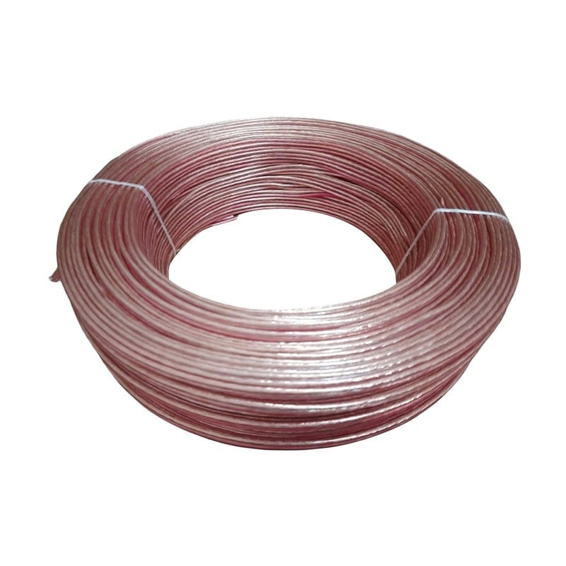 POWERMASTER PM-1296 2X0.75 ŞEFFAF 100 METRE CU BAKIR HOPARLÖR KABLOSU (LEHİMLENEBİLİR)