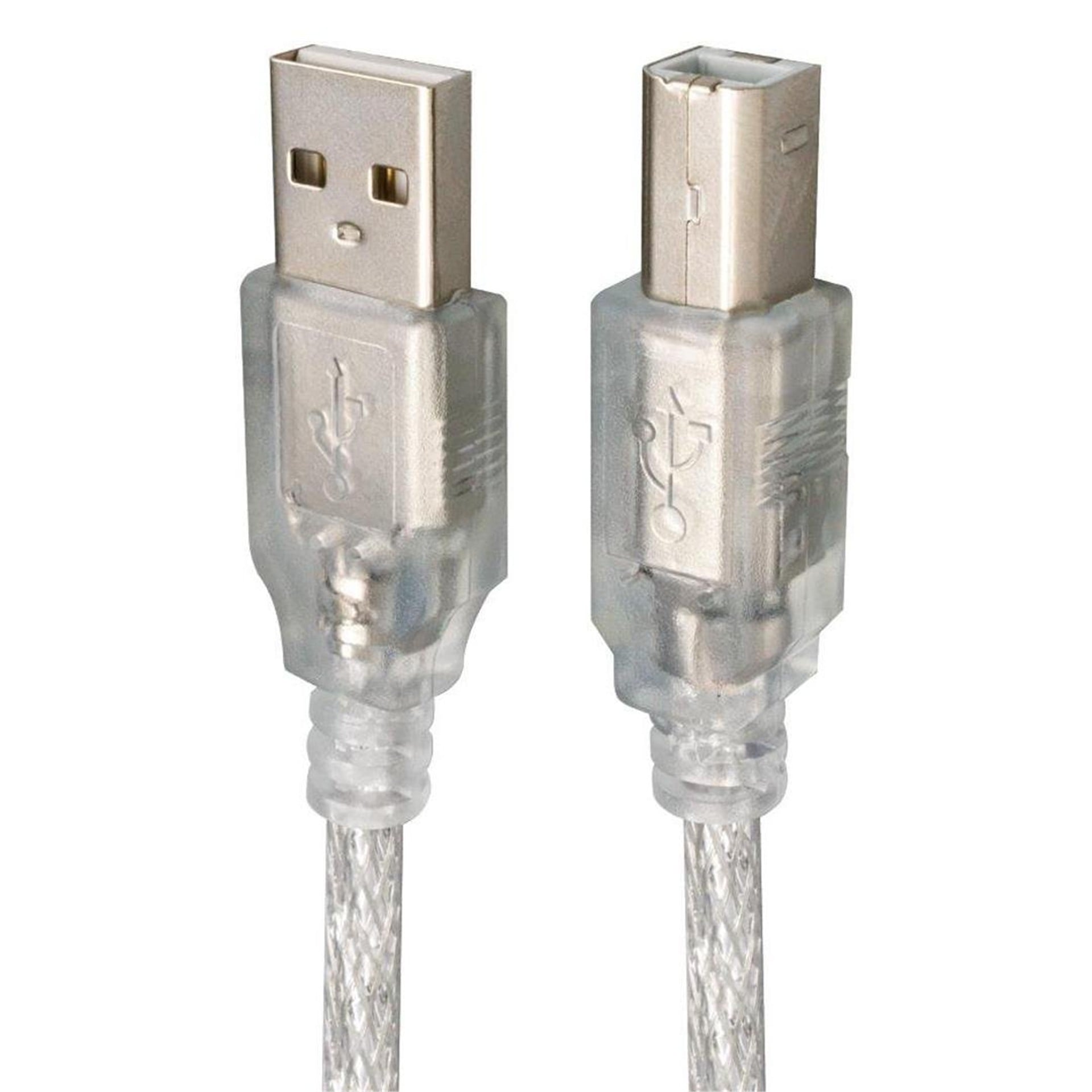 Powermaster Powermaster PM-13012 Şeffaf 1.5 Metre USB 2.0 Yazıcı Kablosu - Yazıcı Kabloları