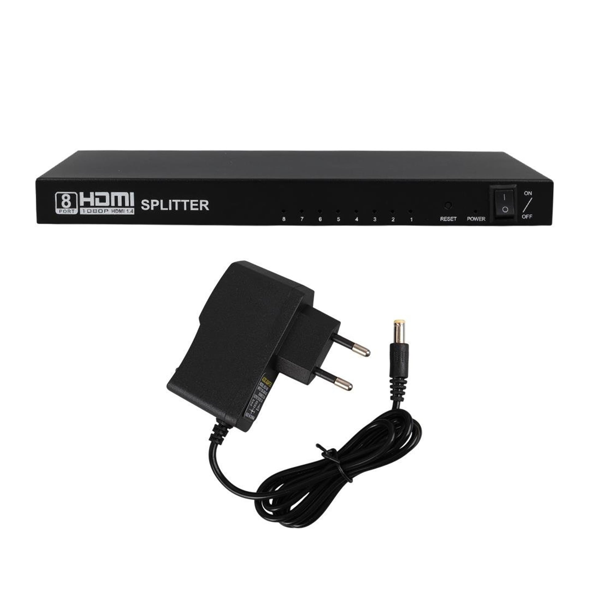 Powermaster PowerMaster PM-14218 1 Giriş 8 Çıkış Port 1080P FHD HDMI Dağıtıcı Splitter (8'li Çoklayıcı) - Hdmi Dağıtıcı